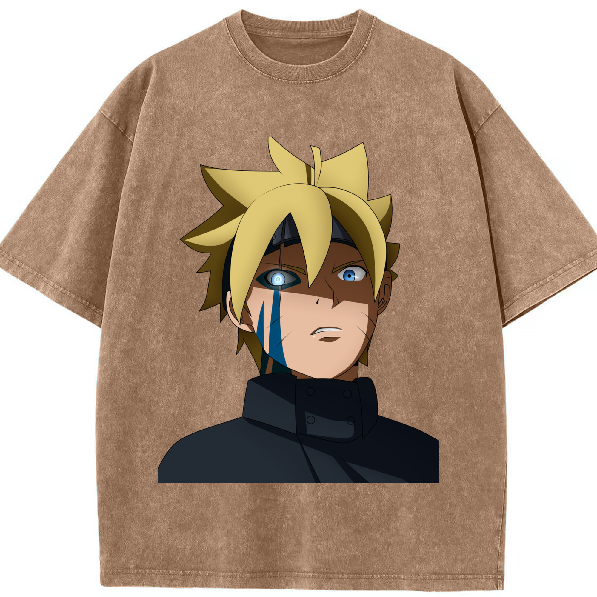 （画像用） NARUTO -ナルト- うずまき ボルト Uzumaki Boruto 綿100% ヴィンテージ風 半袖Tシャツ（フロントプリント）