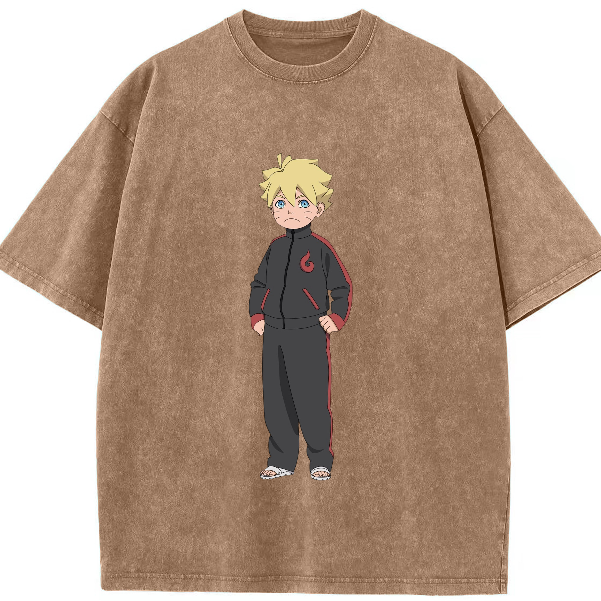 （画像用） NARUTO -ナルト- うずまき ボルト Uzumaki Boruto 綿100% ヴィンテージ風 半袖Tシャツ（フロントプリント）