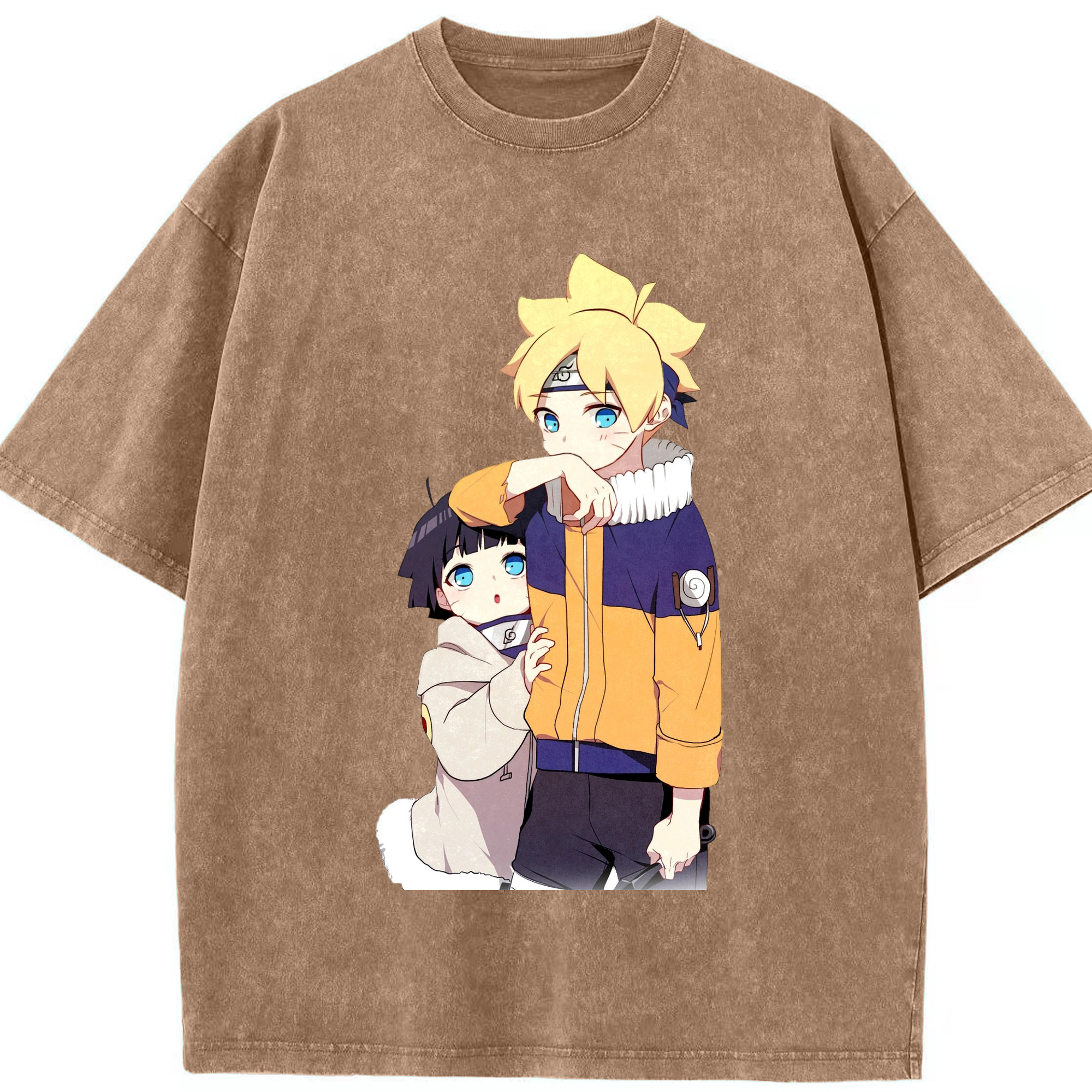 （画像用） NARUTO -ナルト- うずまき ボルト Uzumaki Boruto 綿100% ヴィンテージ風 半袖Tシャツ（フロントプリント）