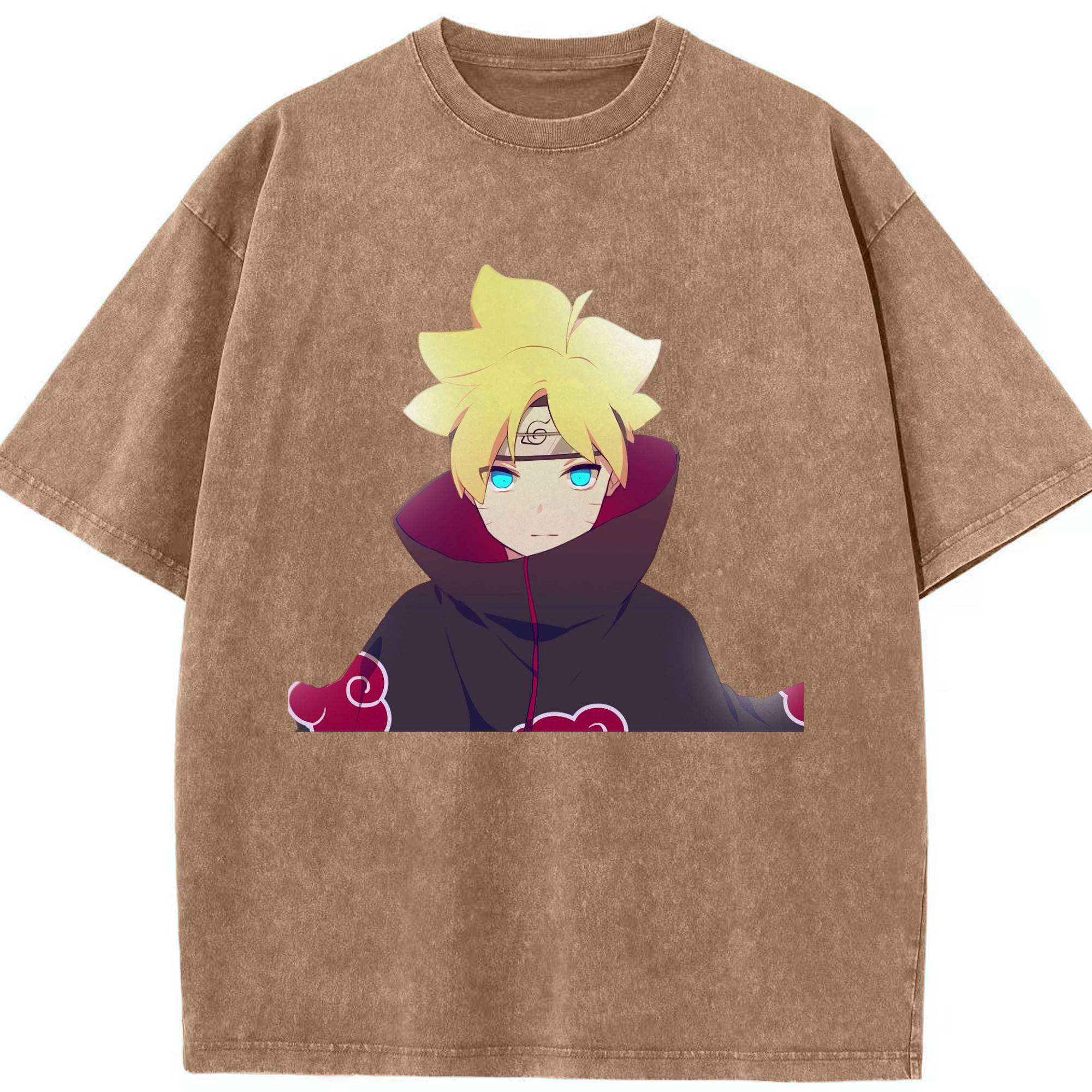 （画像用） NARUTO -ナルト- うずまき ボルト Uzumaki Boruto 綿100% ヴィンテージ風 半袖Tシャツ（フロントプリント）