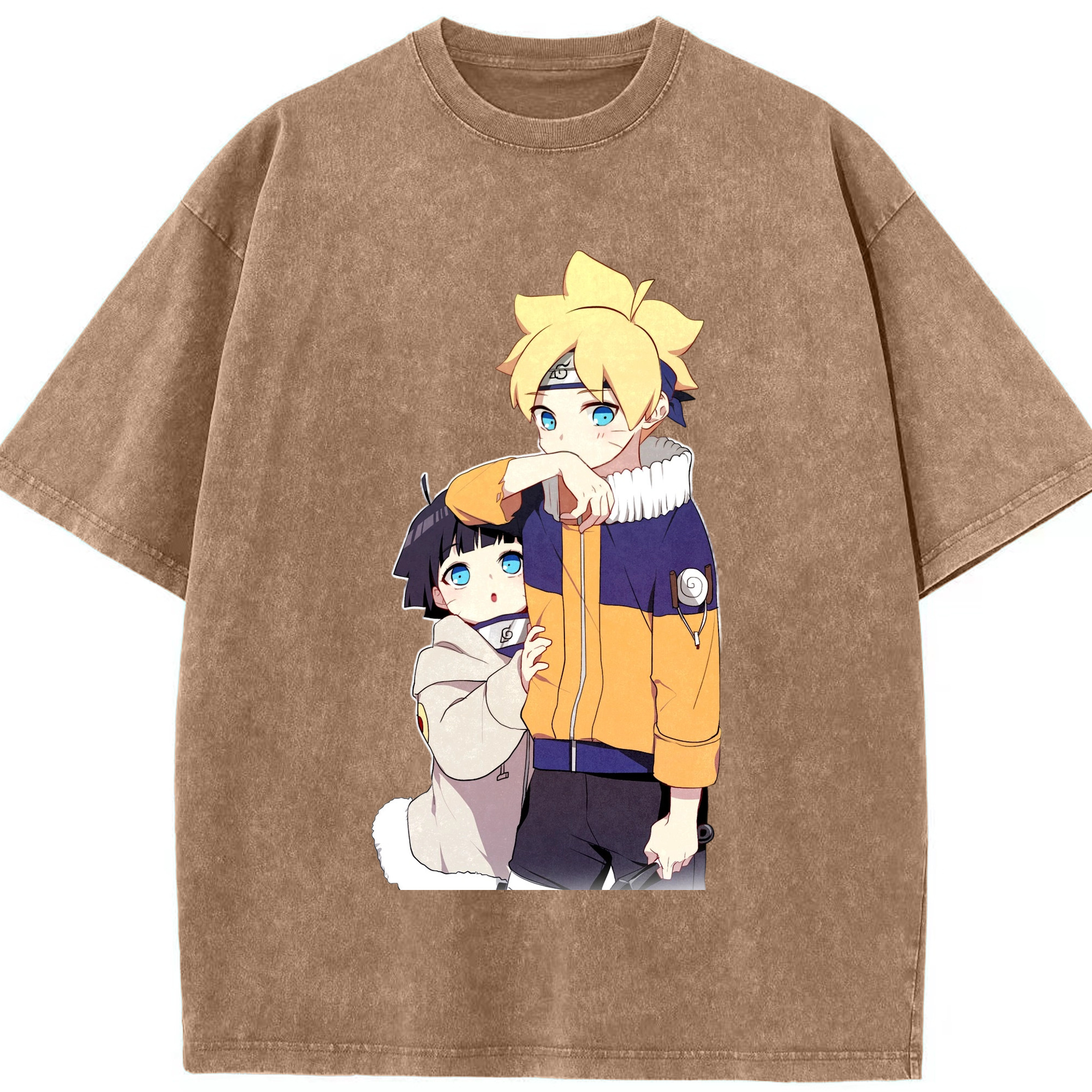 （画像用） NARUTO -ナルト- うずまき ボルト Uzumaki Boruto 綿100% ヴィンテージ風 半袖Tシャツ（フロントプリント）