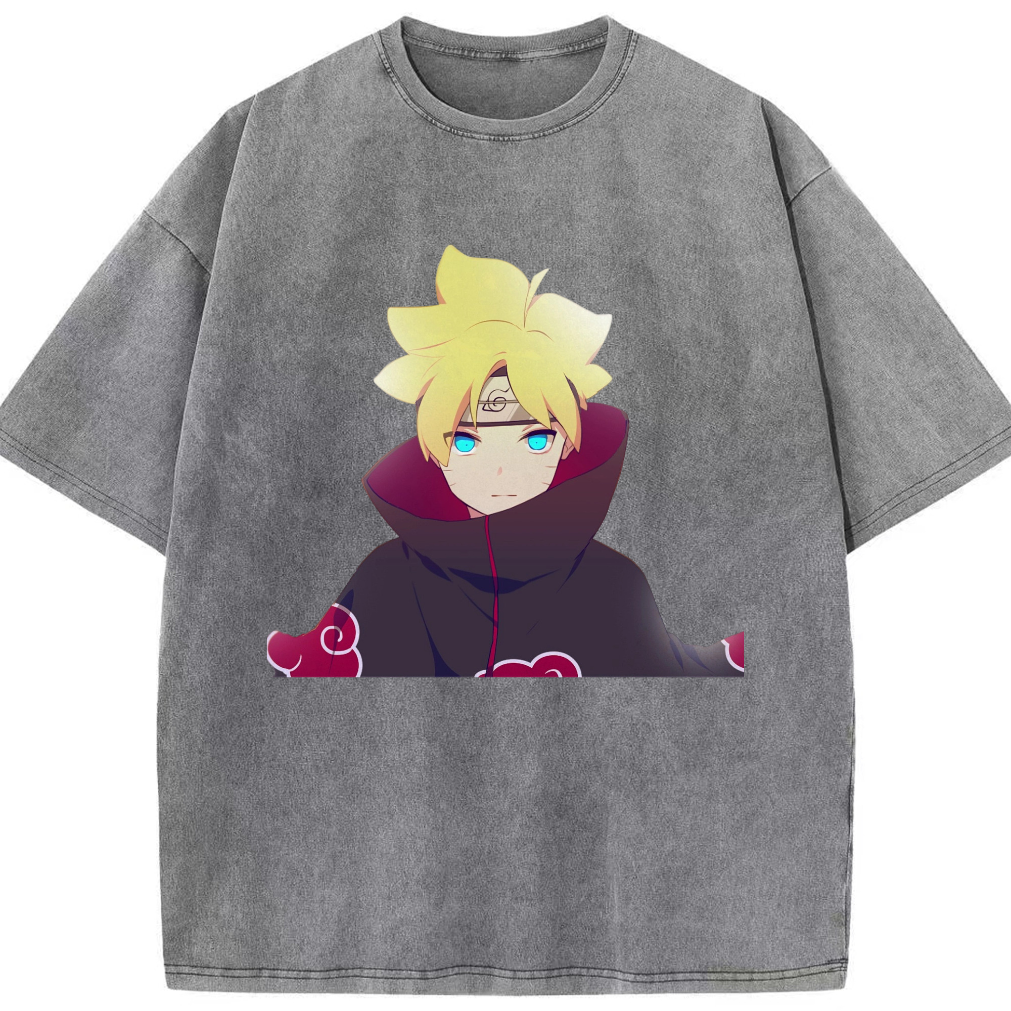 （画像用） NARUTO -ナルト- うずまき ボルト Uzumaki Boruto 綿100% ヴィンテージ風 半袖Tシャツ（フロントプリント）