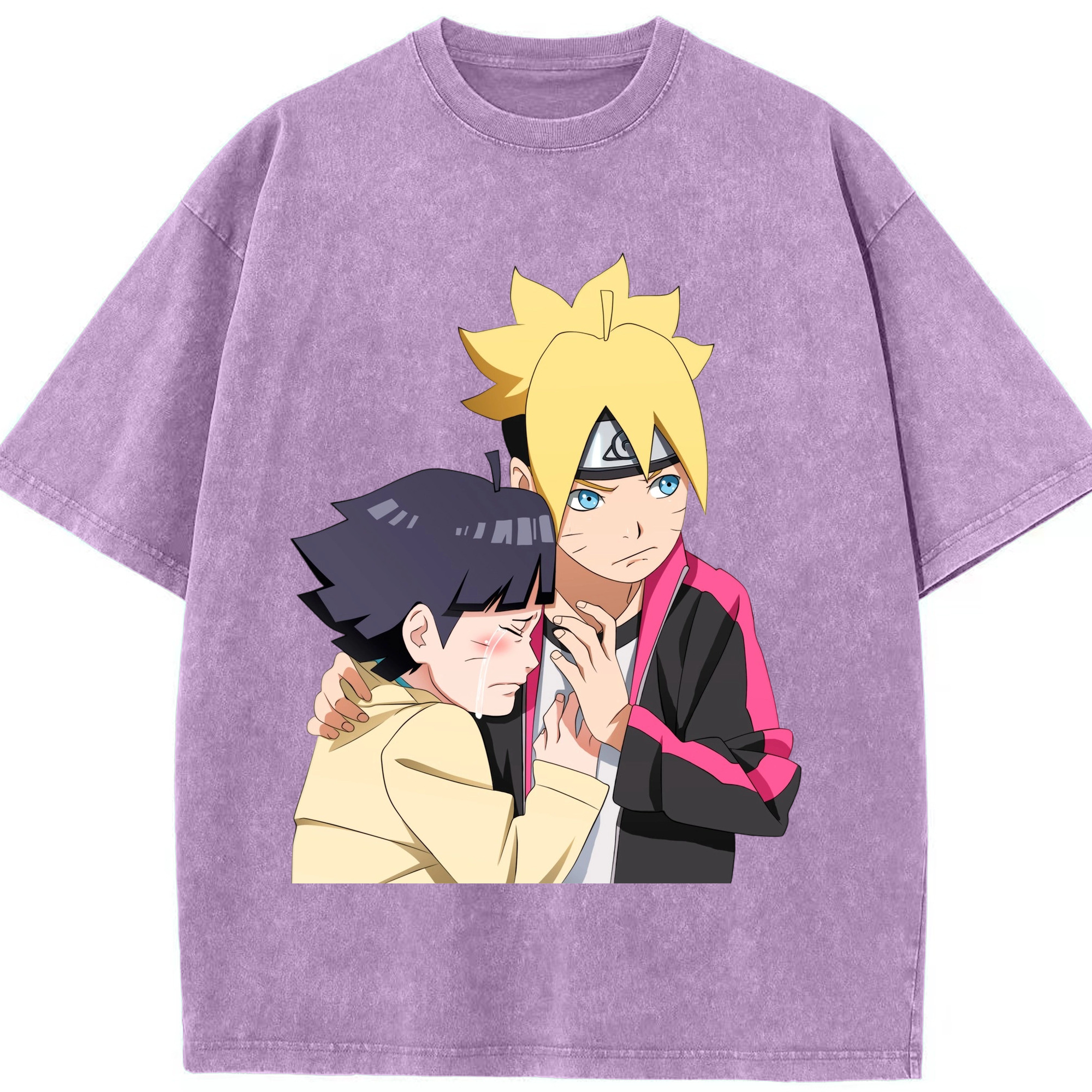 （画像用） NARUTO -ナルト- うずまき ボルト Uzumaki Boruto 綿100% ヴィンテージ風 半袖Tシャツ（フロントプリント）