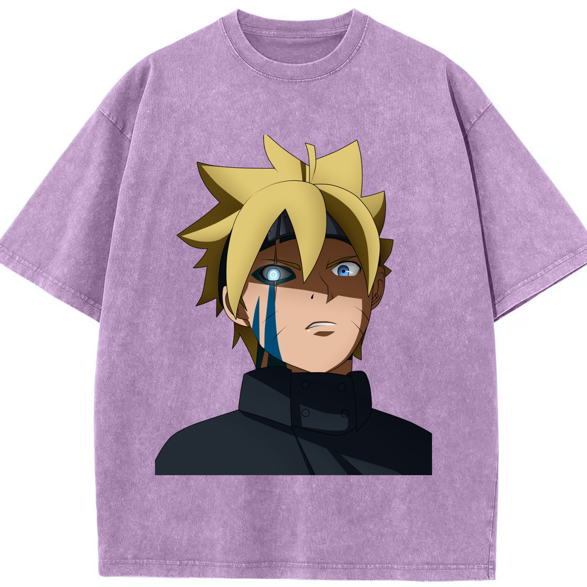（画像用） NARUTO -ナルト- うずまき ボルト Uzumaki Boruto 綿100% ヴィンテージ風 半袖Tシャツ（フロントプリント）