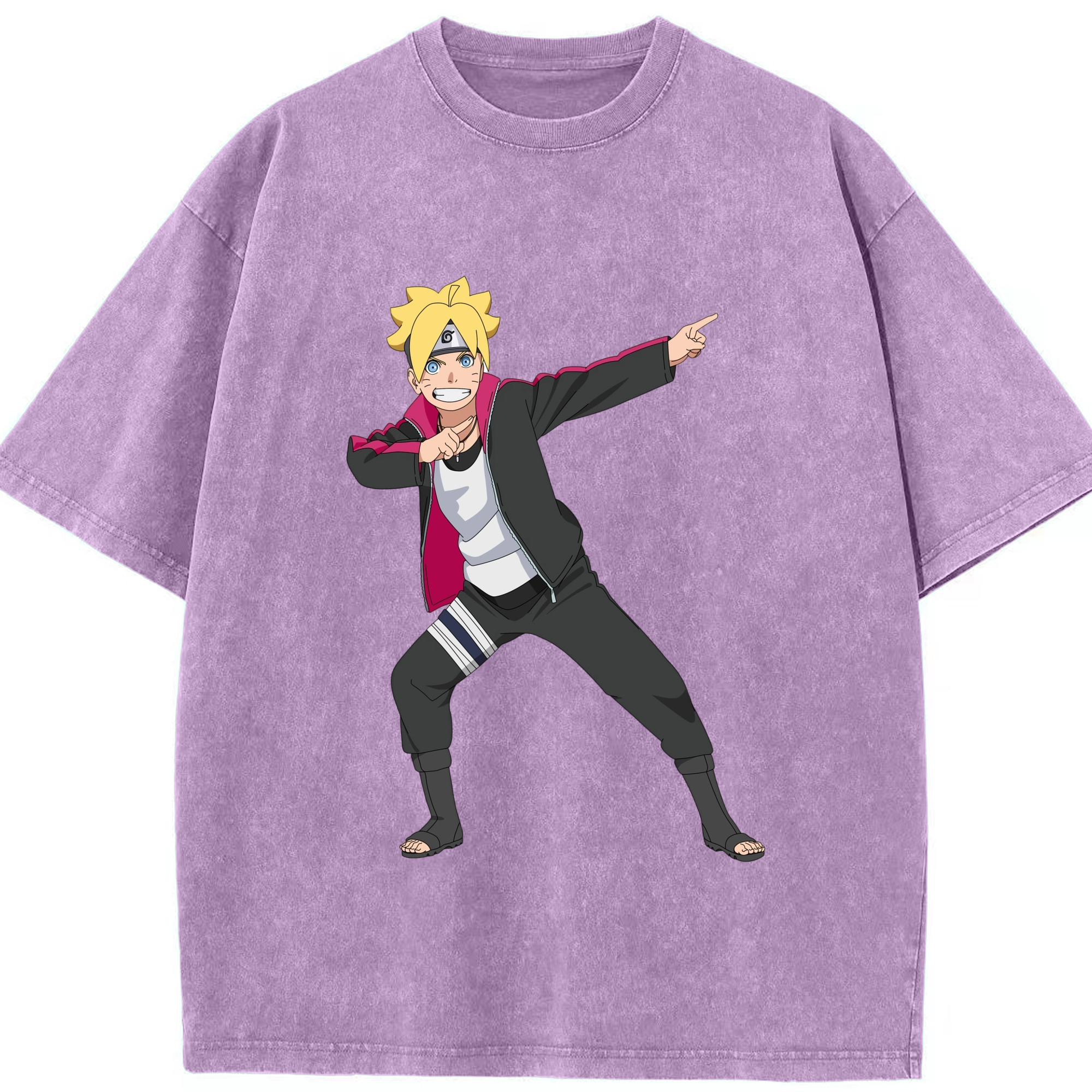 （画像用） NARUTO -ナルト- うずまき ボルト Uzumaki Boruto 綿100% ヴィンテージ風 半袖Tシャツ（フロントプリント）