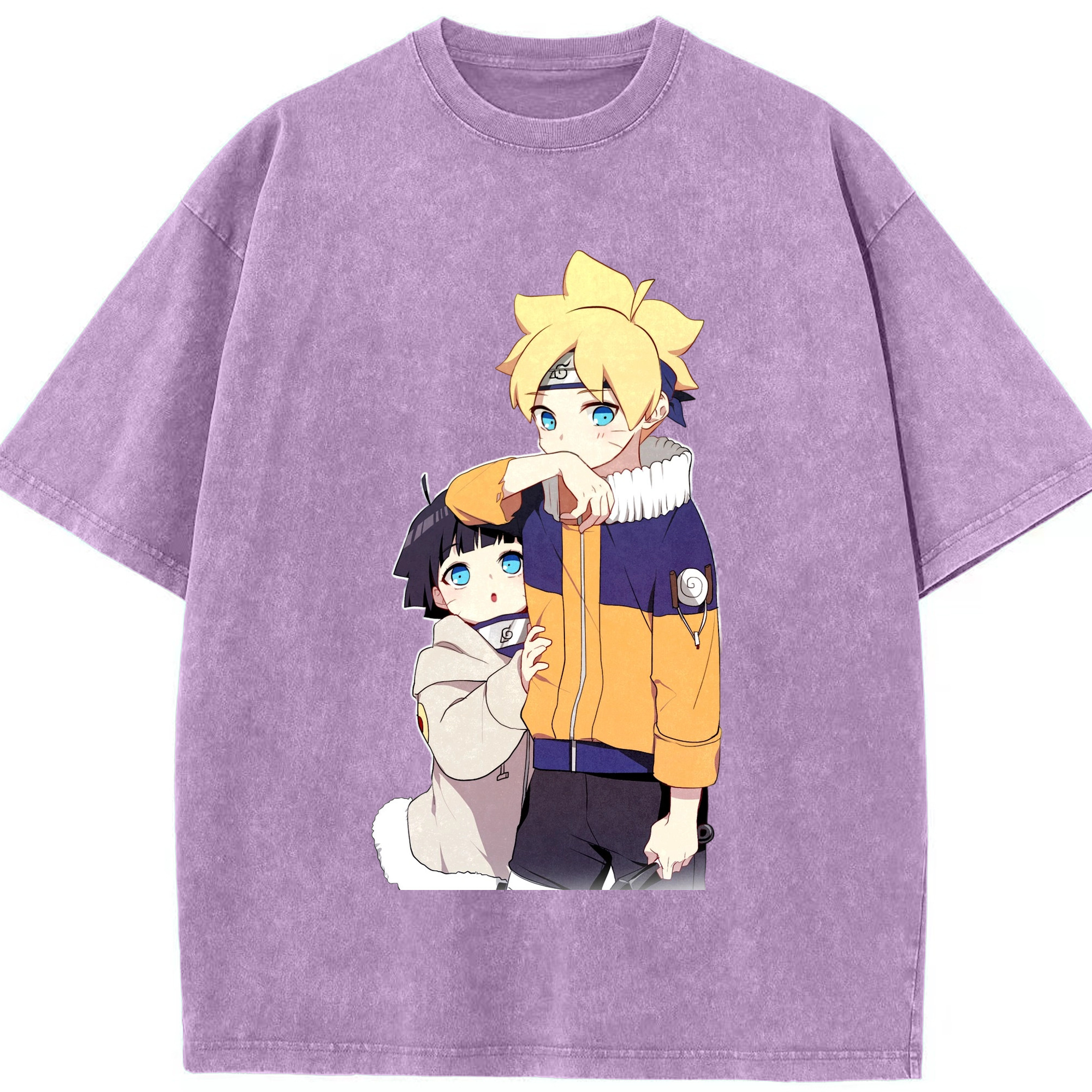 （画像用） NARUTO -ナルト- うずまき ボルト Uzumaki Boruto 綿100% ヴィンテージ風 半袖Tシャツ（フロントプリント）