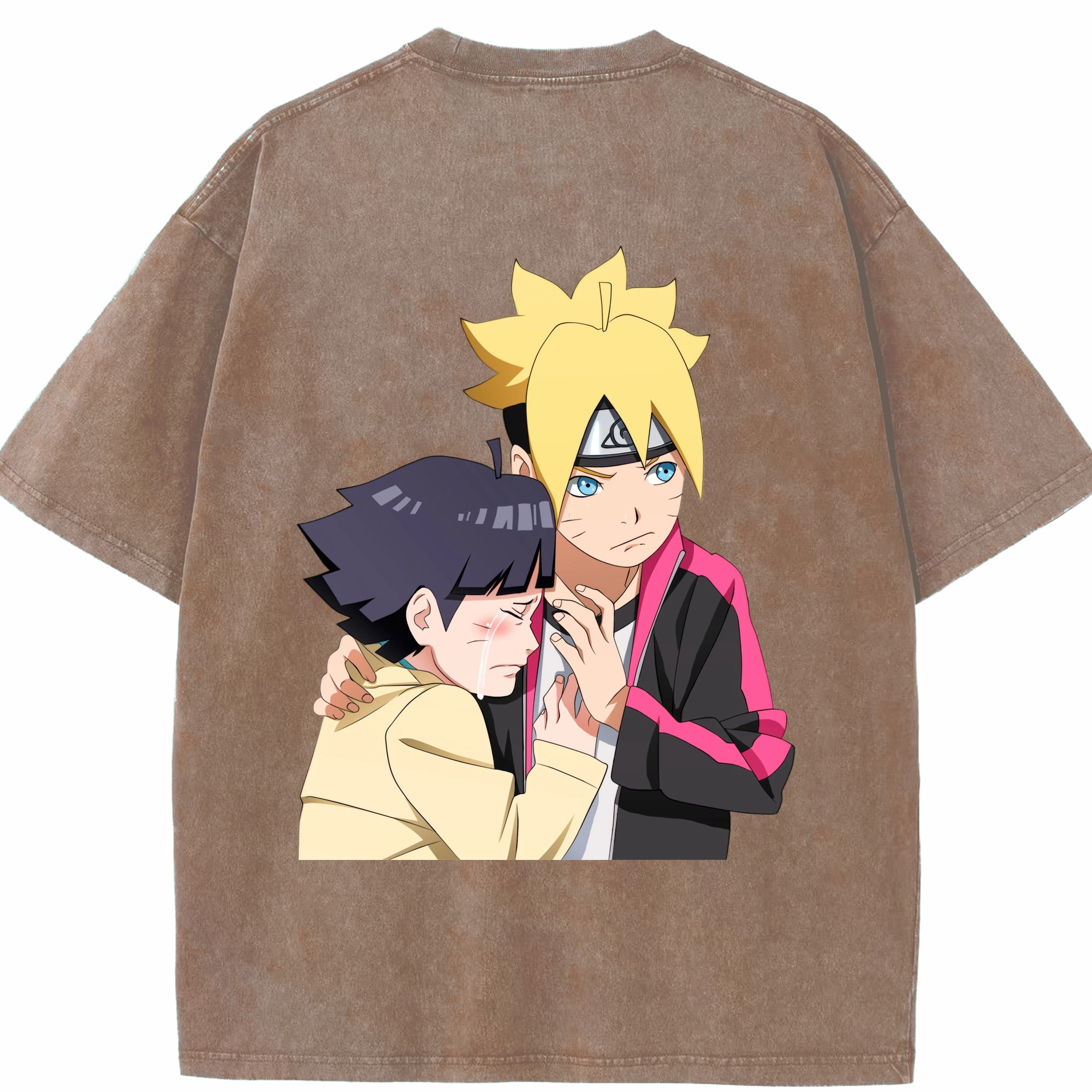 （画像用） NARUTO -ナルト- うずまき ボルト Uzumaki Boruto 綿100% ヴィンテージ風 半袖Tシャツ（背面プリント）