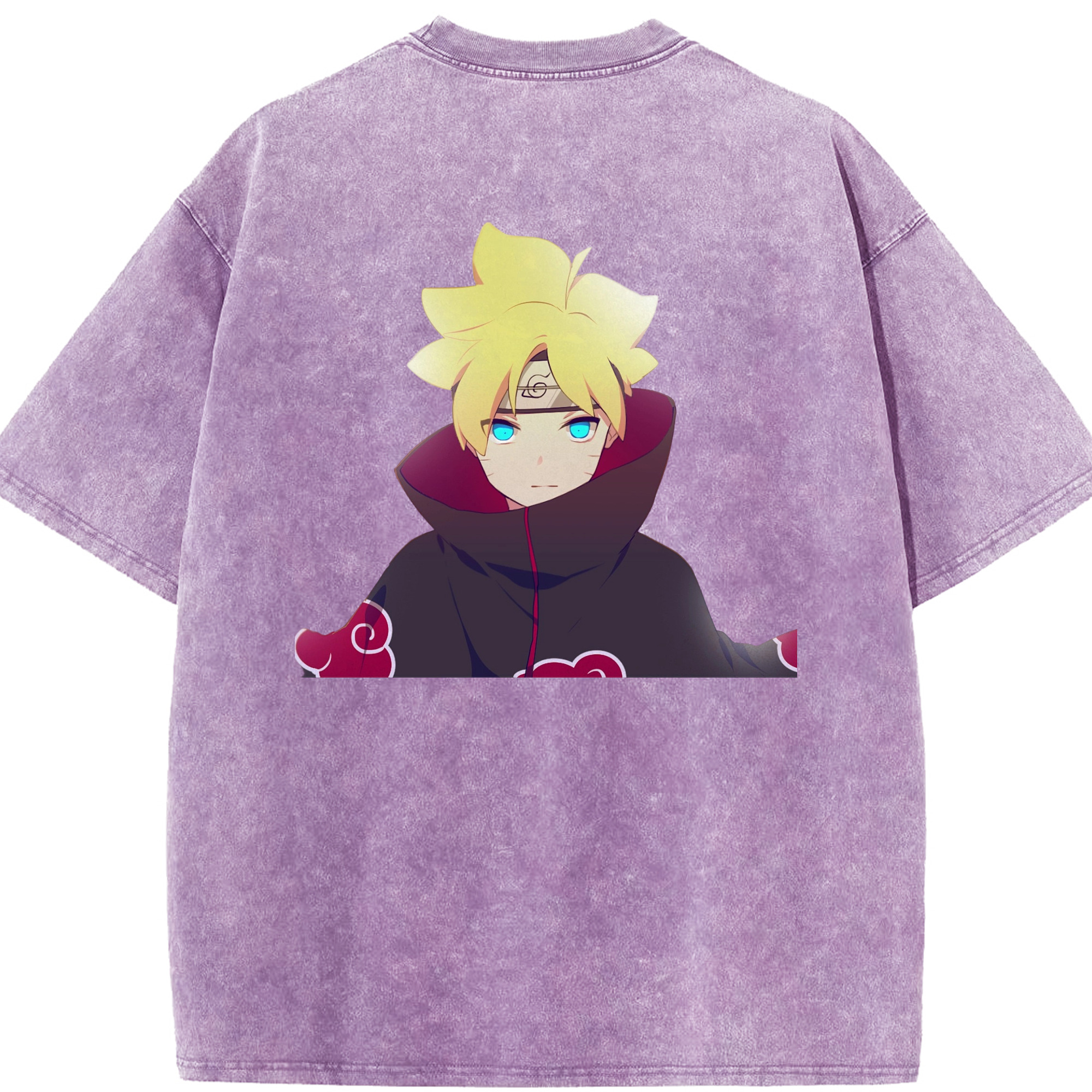 （画像用） NARUTO -ナルト- うずまき ボルト Uzumaki Boruto 綿100% ヴィンテージ風 半袖Tシャツ（背面プリント）