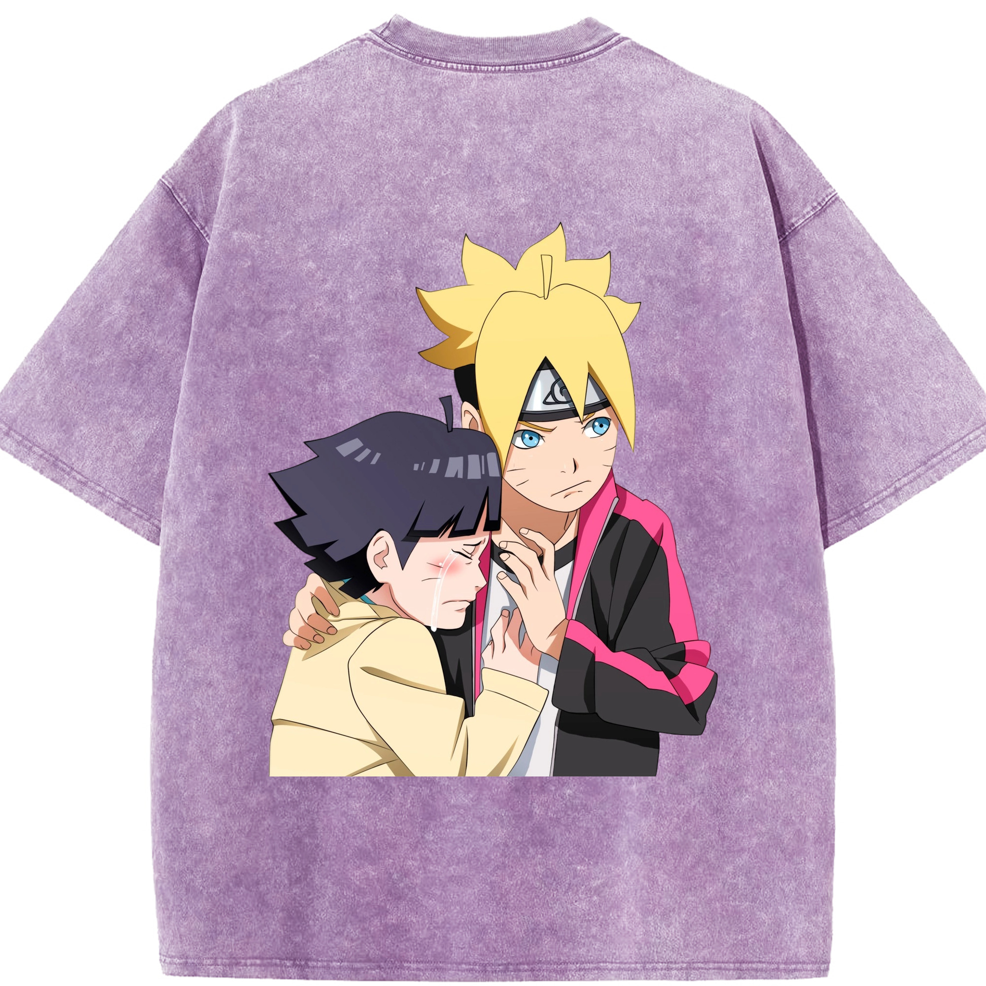 （画像用） NARUTO -ナルト- うずまき ボルト Uzumaki Boruto 綿100% ヴィンテージ風 半袖Tシャツ（背面プリント）
