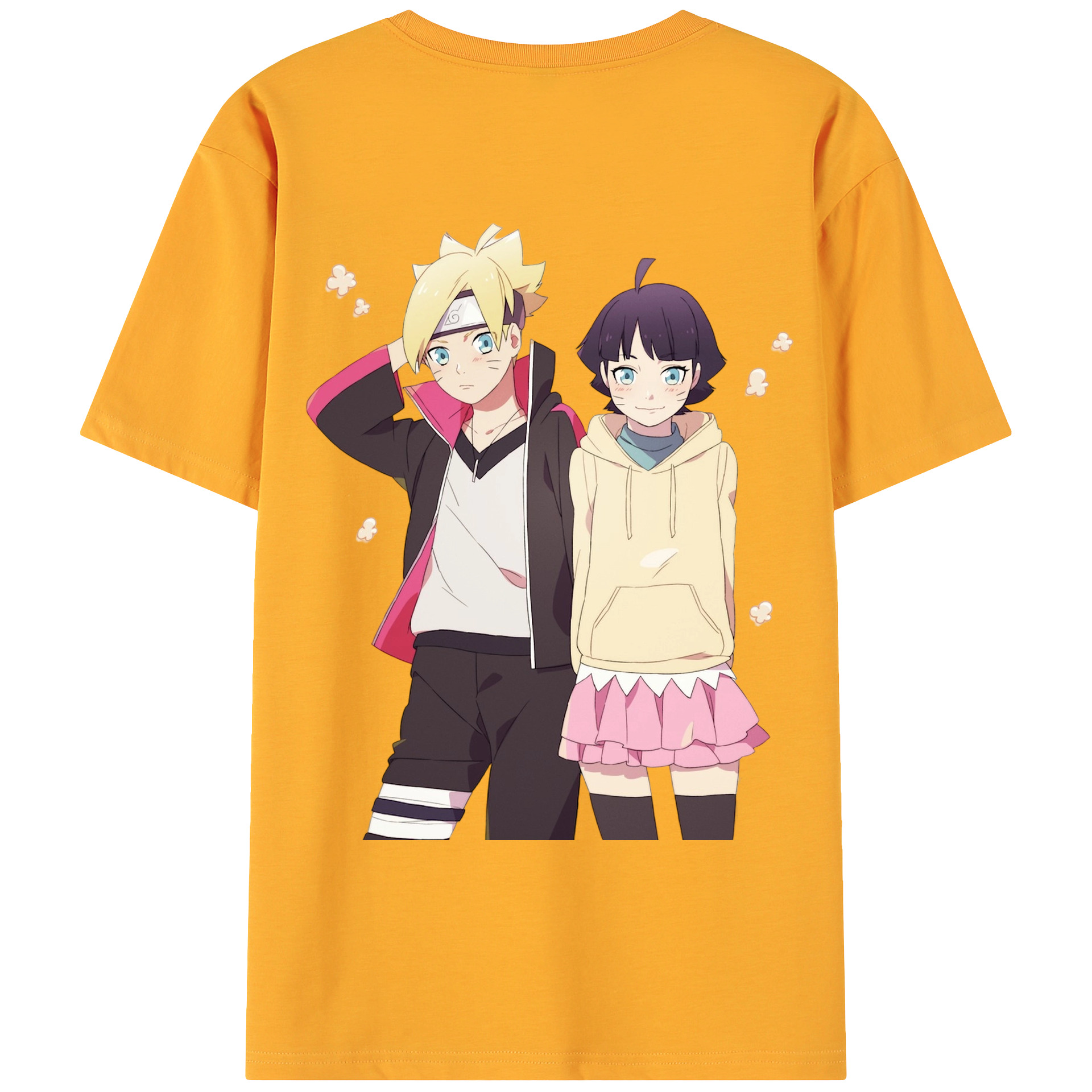 （画像用） NARUTO -ナルト- うずまき ボルト Uzumaki Boruto 綿100％ メンズ半袖Tシャツ（バックプリント） 通気性