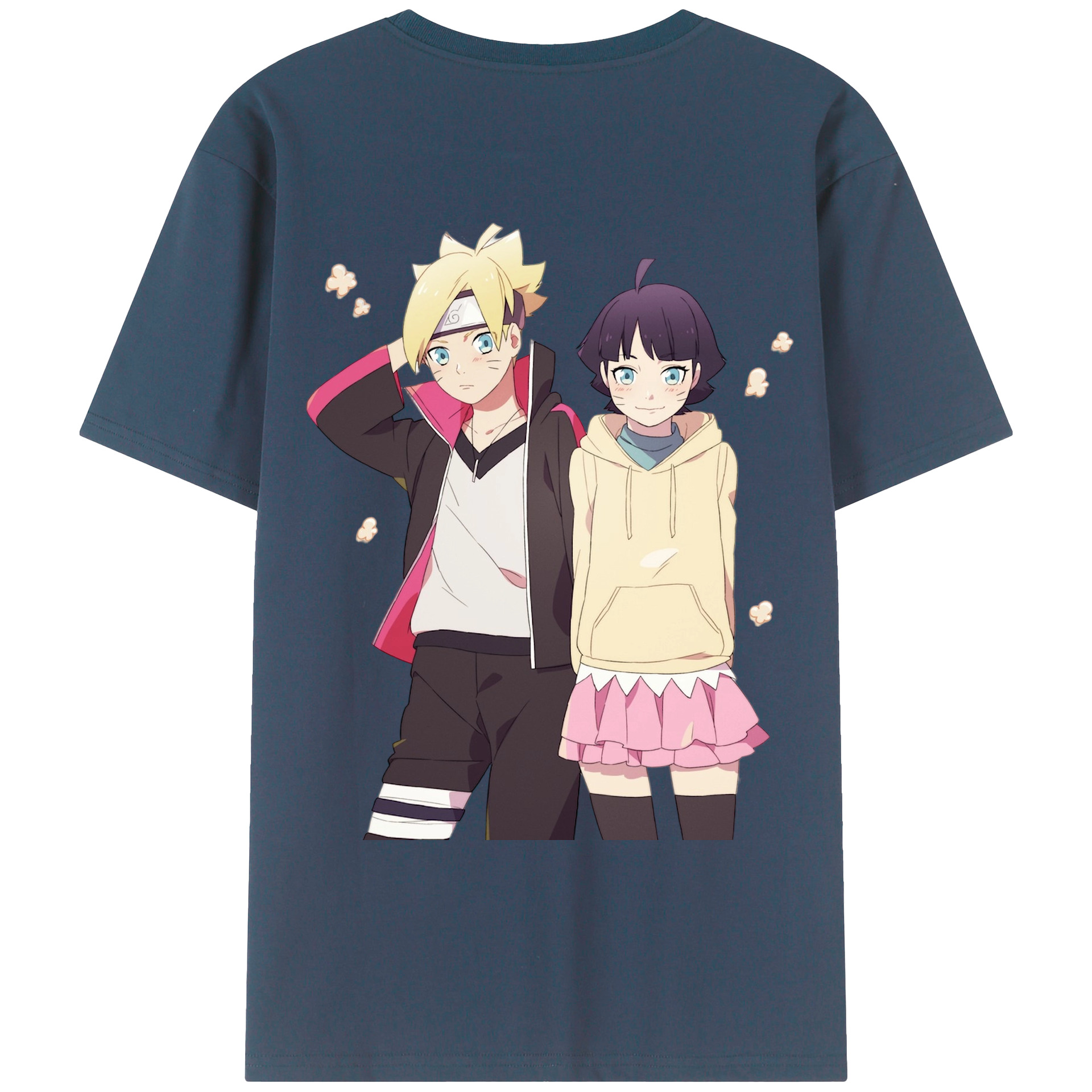 （画像用） NARUTO -ナルト- うずまき ボルト Uzumaki Boruto 綿100％ メンズ半袖Tシャツ（バックプリント） 通気性