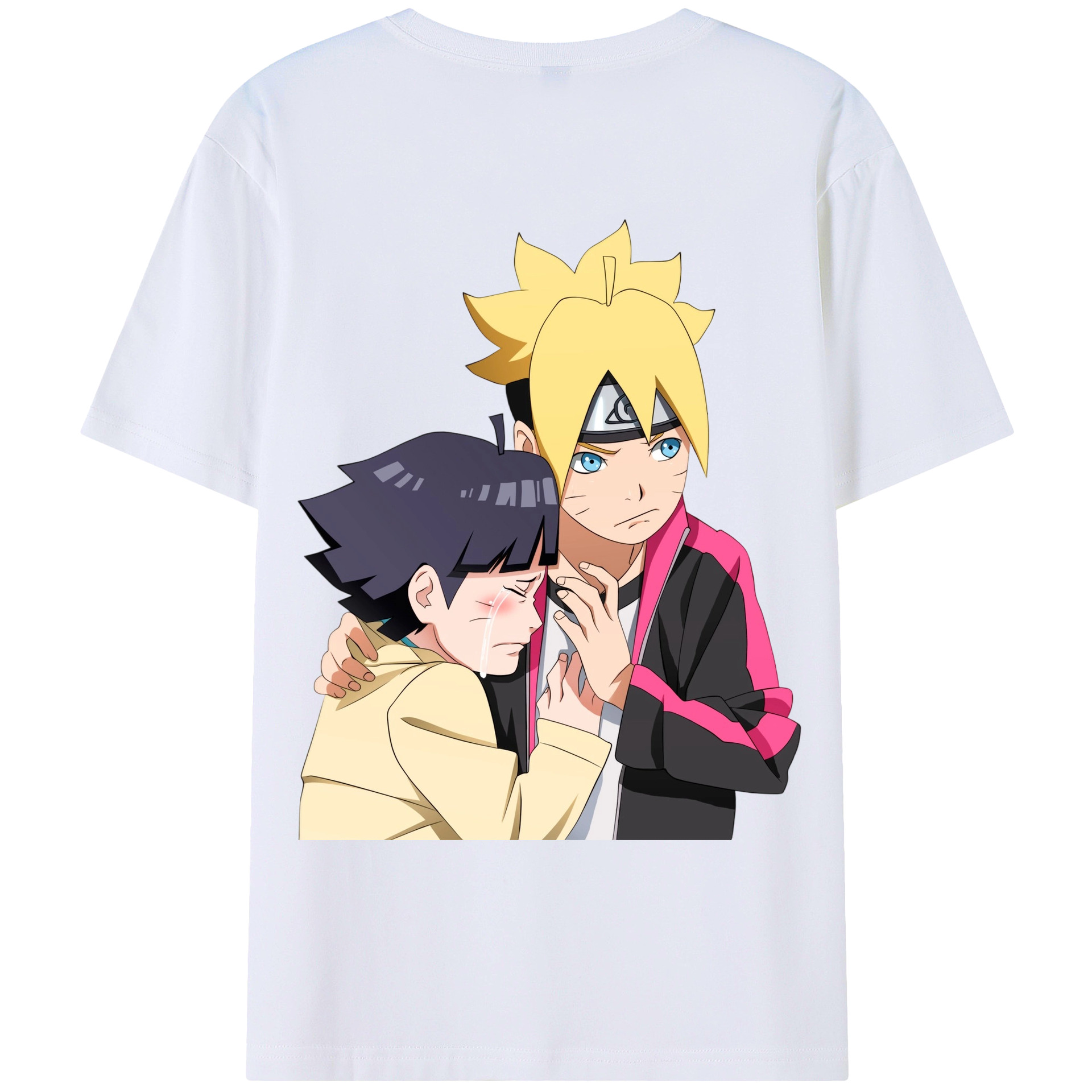 （画像用） NARUTO -ナルト- うずまき ボルト Uzumaki Boruto 綿100％ メンズ半袖Tシャツ（バックプリント） 通気性