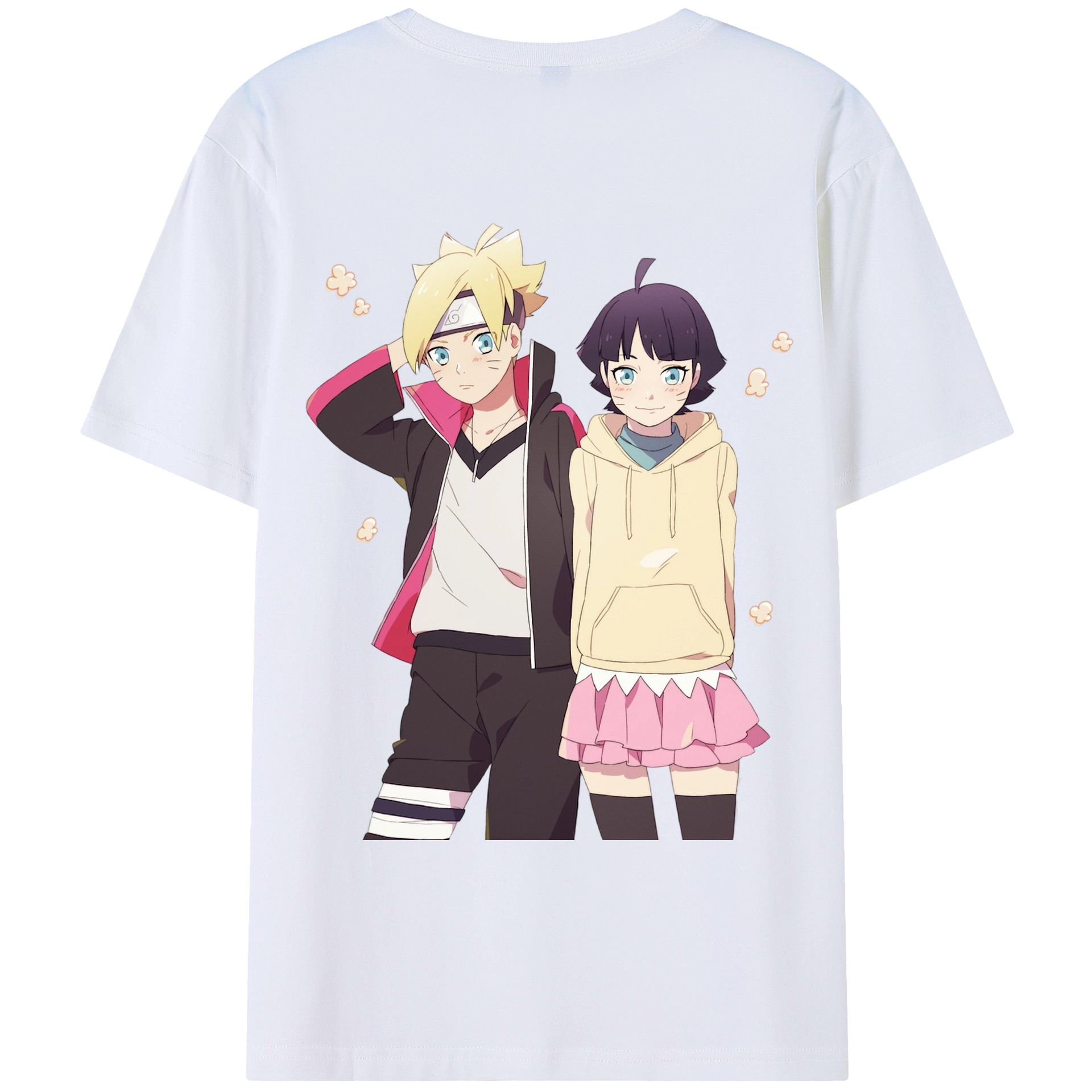 （画像用） NARUTO -ナルト- うずまき ボルト Uzumaki Boruto 綿100％ メンズ半袖Tシャツ（バックプリント） 通気性