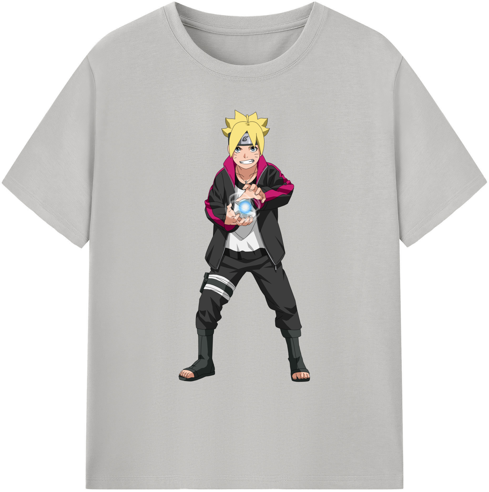 （画像用） NARUTO -ナルト- うずまき ボルト Uzumaki Boruto 綿100％ メンズ半袖Tシャツ｜肌触りやわらか＆通気性