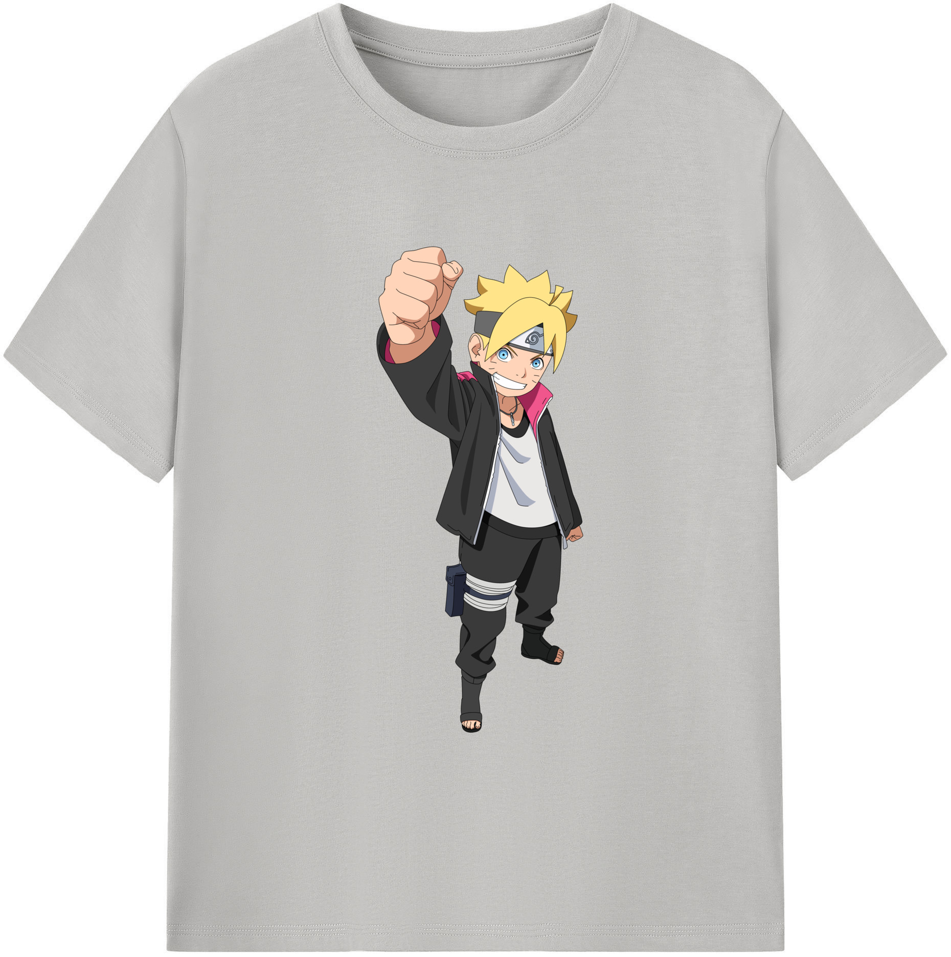 （画像用） NARUTO -ナルト- うずまき ボルト Uzumaki Boruto 綿100％ メンズ半袖Tシャツ｜肌触りやわらか＆通気性