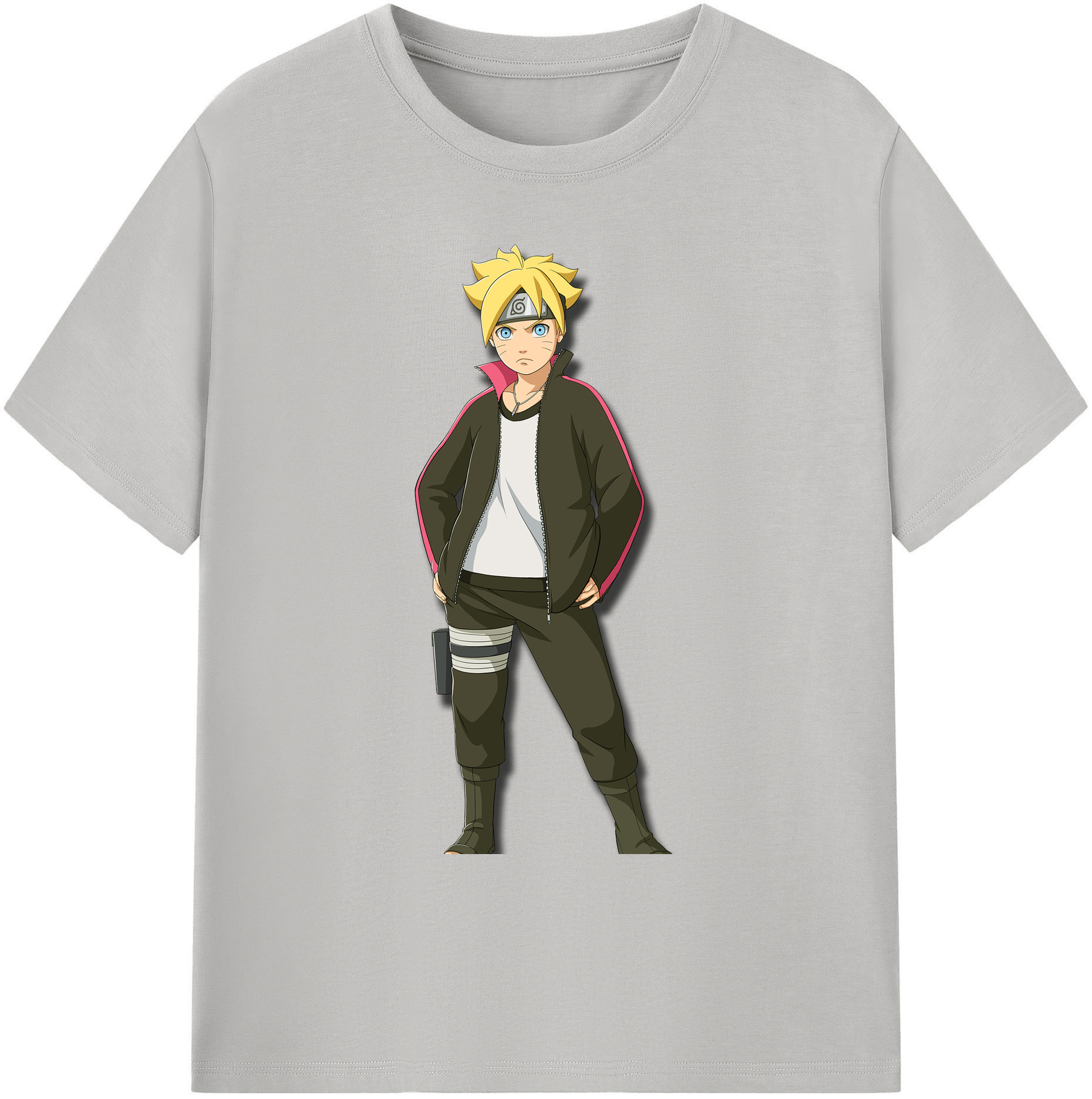 （画像用） NARUTO -ナルト- うずまき ボルト Uzumaki Boruto 綿100％ メンズ半袖Tシャツ｜肌触りやわらか＆通気性