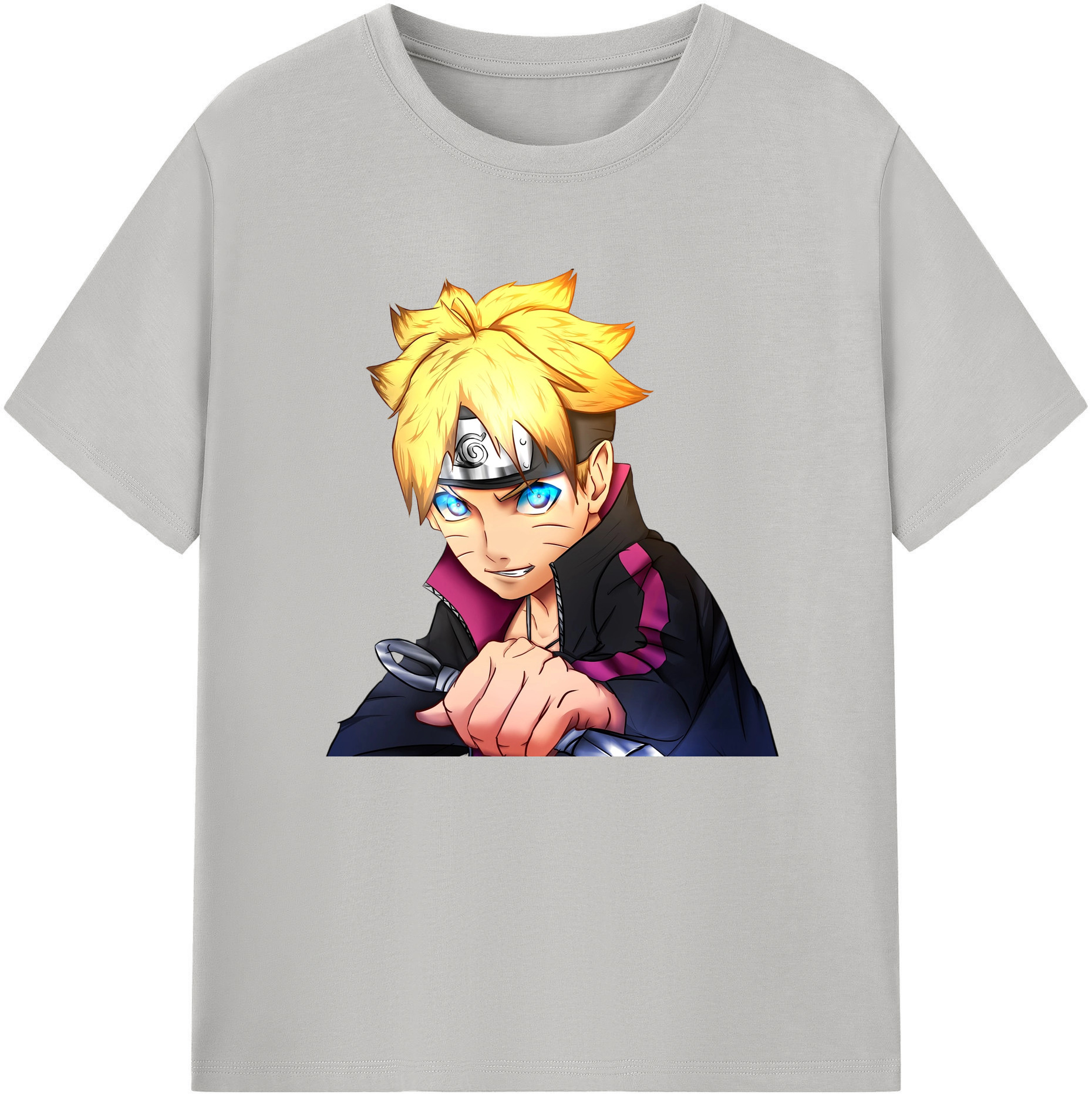 （画像用） NARUTO -ナルト- うずまき ボルト Uzumaki Boruto 綿100％ メンズ半袖Tシャツ｜肌触りやわらか＆通気性