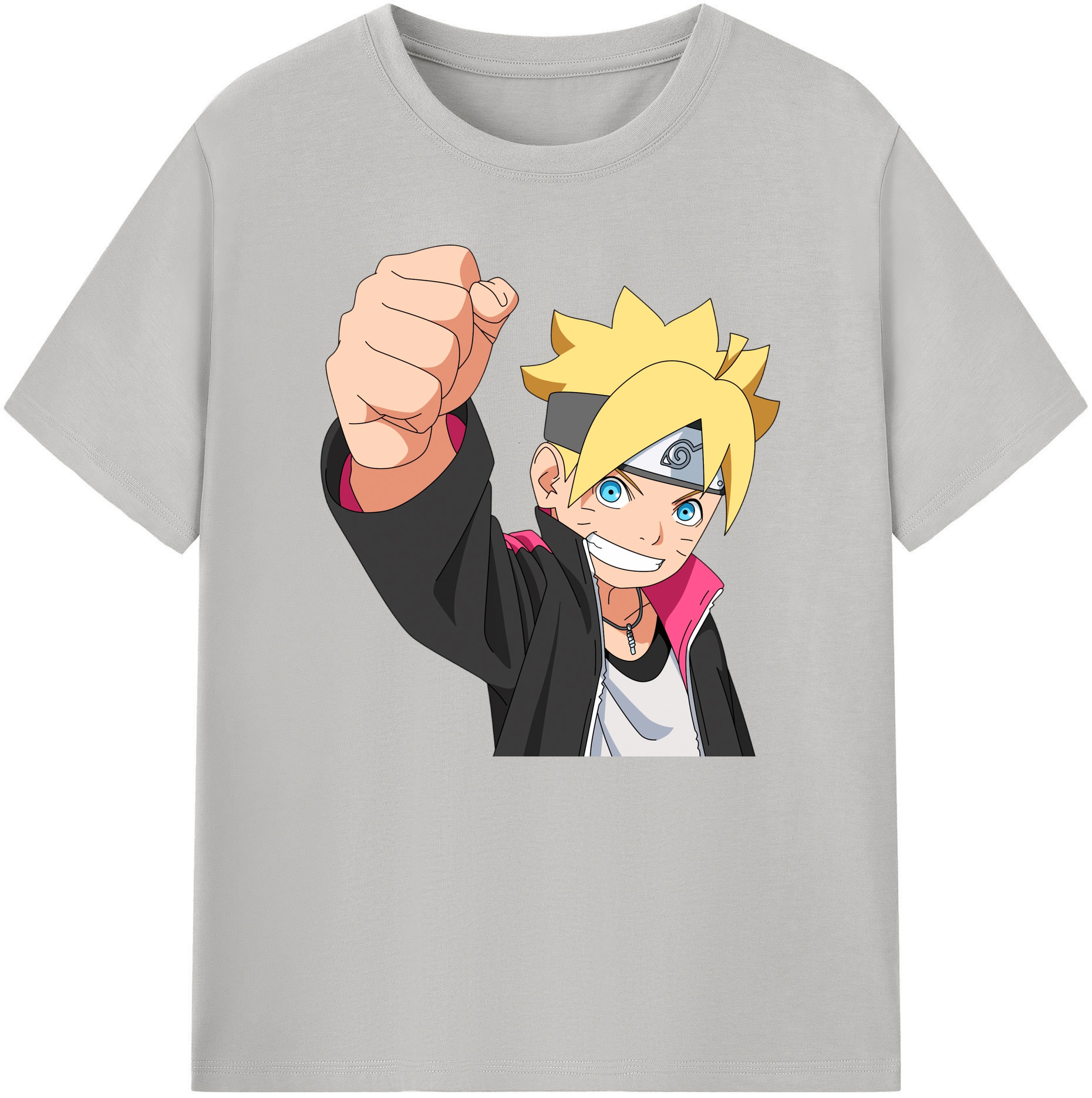 （画像用） NARUTO -ナルト- うずまき ボルト Uzumaki Boruto 綿100％ メンズ半袖Tシャツ｜肌触りやわらか＆通気性