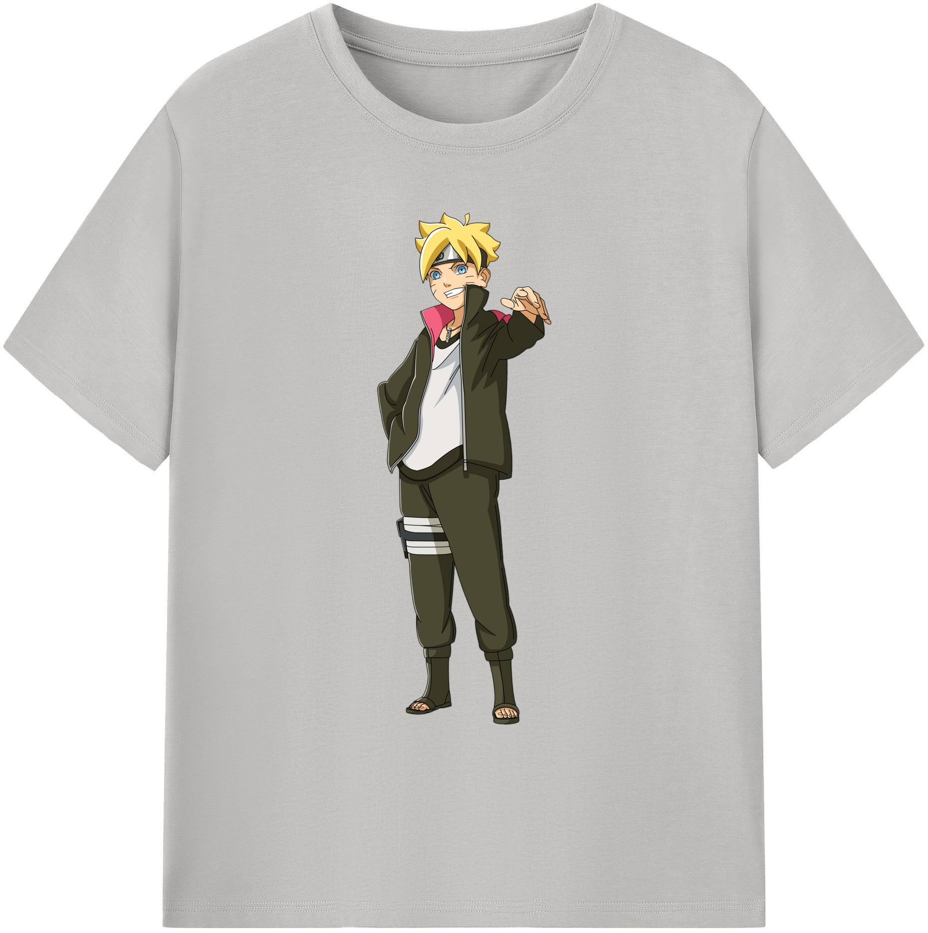 （画像用） NARUTO -ナルト- うずまき ボルト Uzumaki Boruto 綿100％ メンズ半袖Tシャツ｜肌触りやわらか＆通気性