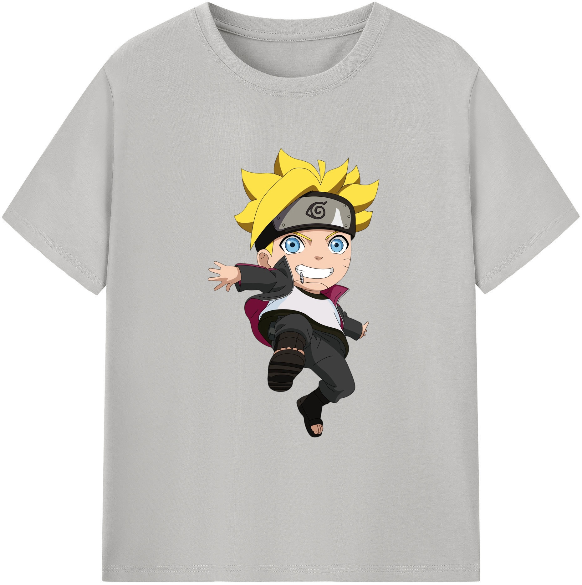 （画像用） NARUTO -ナルト- うずまき ボルト Uzumaki Boruto 綿100％ メンズ半袖Tシャツ｜肌触りやわらか＆通気性