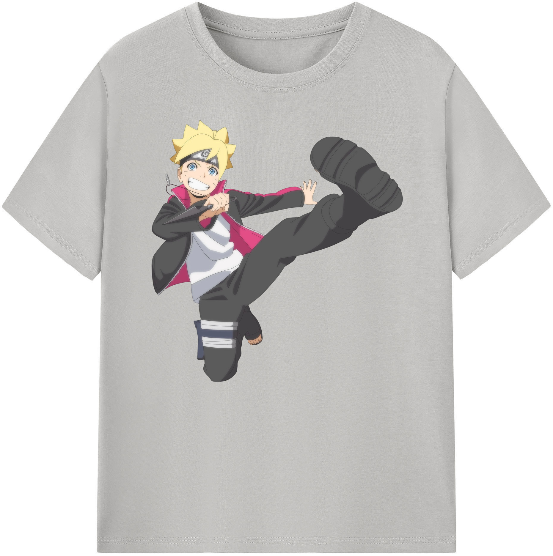 （画像用） NARUTO -ナルト- うずまき ボルト Uzumaki Boruto 綿100％ メンズ半袖Tシャツ｜肌触りやわらか＆通気性