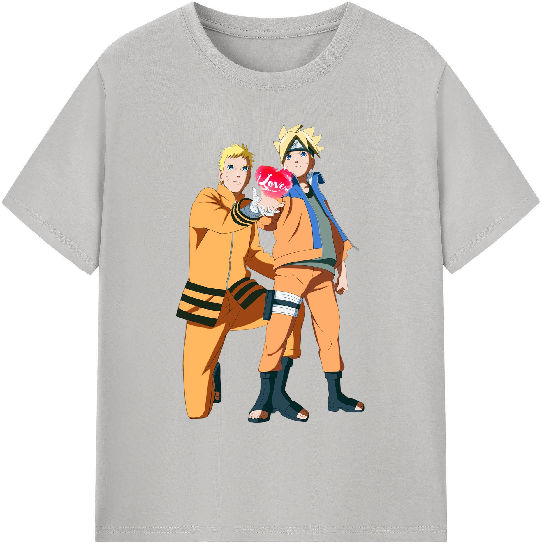 （画像用） NARUTO -ナルト- うずまき ボルト Uzumaki Boruto 綿100％ メンズ半袖Tシャツ｜肌触りやわらか＆通気性