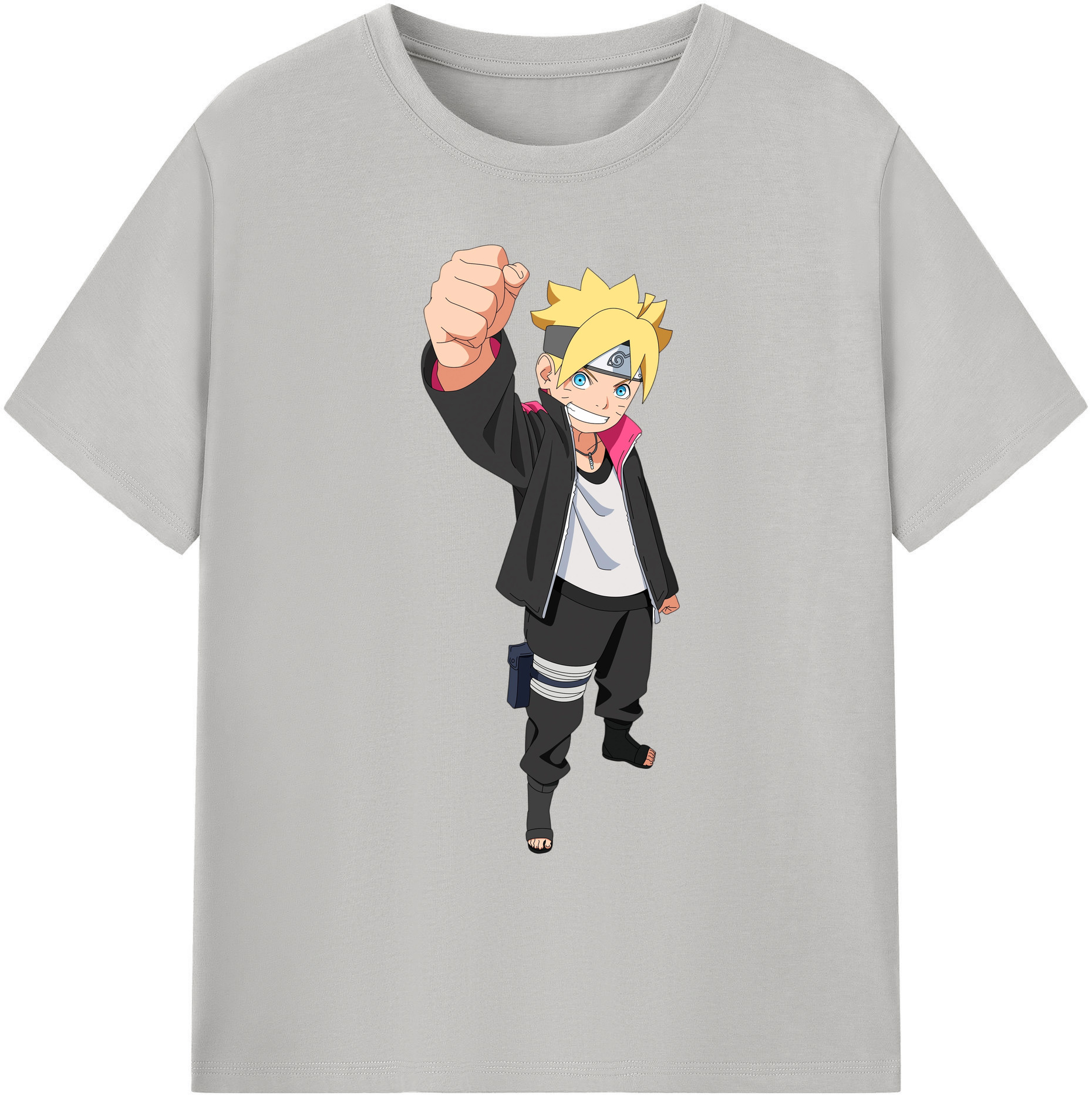（画像用） NARUTO -ナルト- うずまき ボルト Uzumaki Boruto 綿100％ メンズ半袖Tシャツ｜肌触りやわらか＆通気性