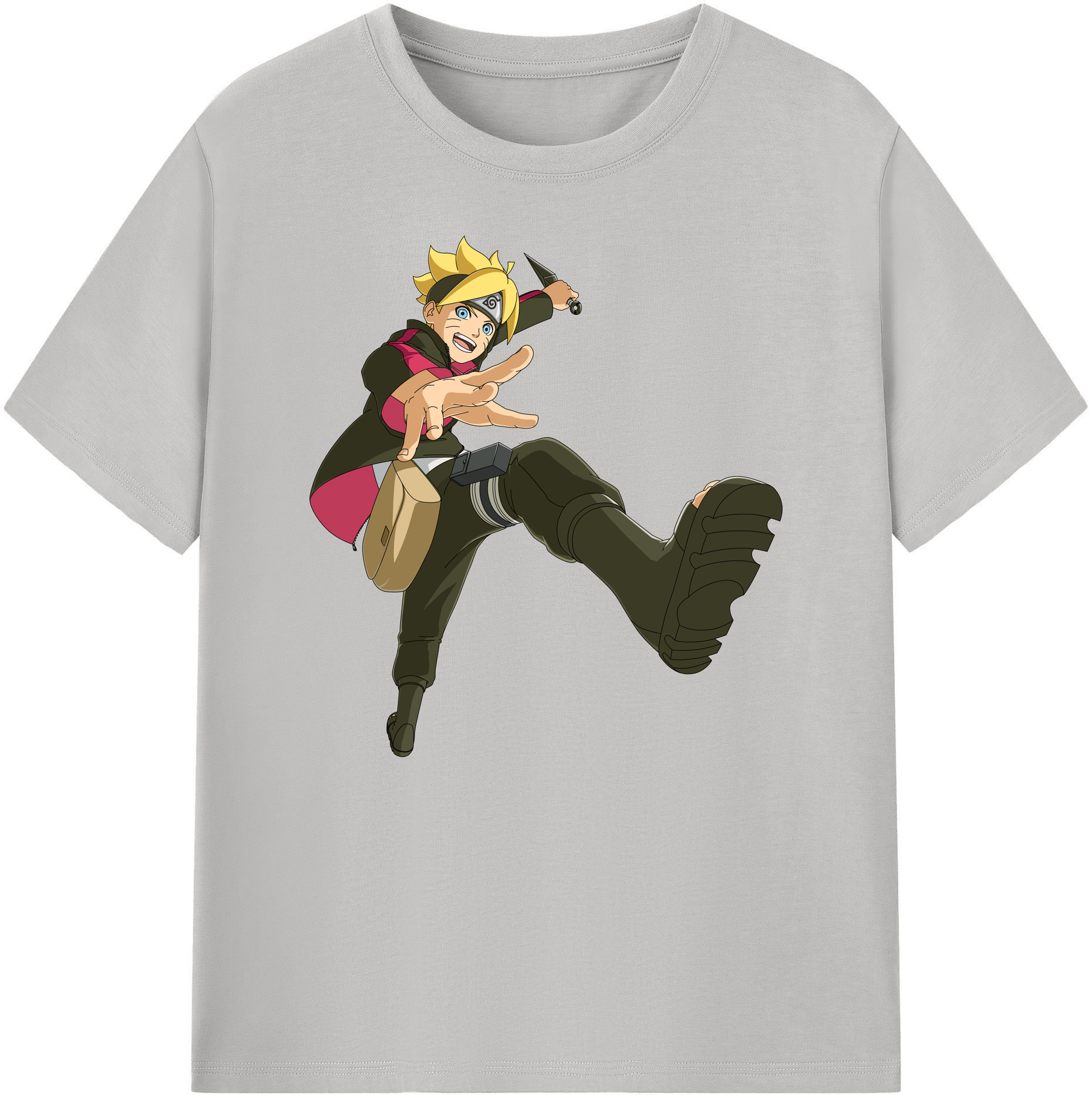 （画像用） NARUTO -ナルト- うずまき ボルト Uzumaki Boruto 綿100％ メンズ半袖Tシャツ｜肌触りやわらか＆通気性