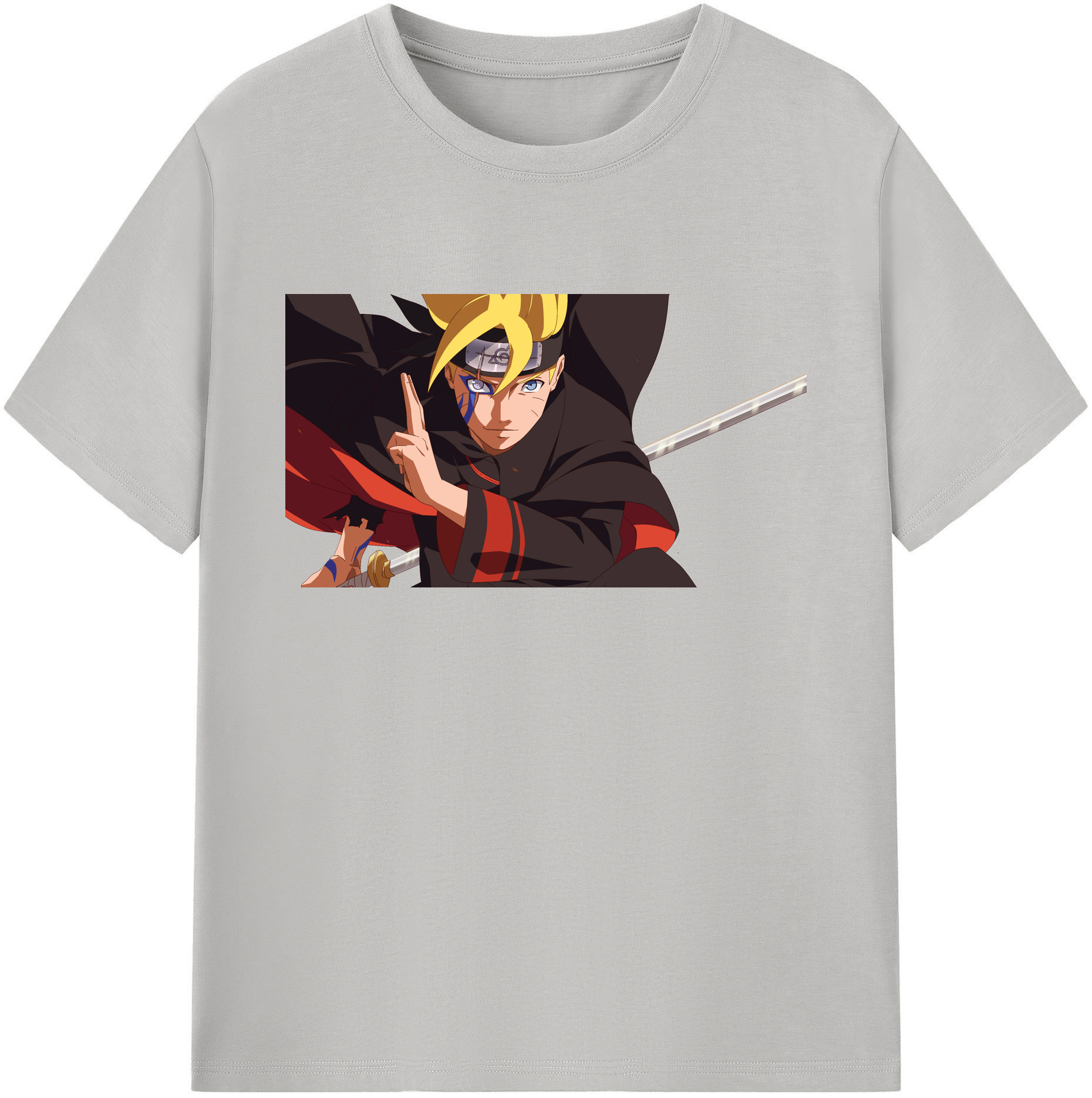 （画像用） NARUTO -ナルト- うずまき ボルト Uzumaki Boruto 綿100％ メンズ半袖Tシャツ｜肌触りやわらか＆通気性