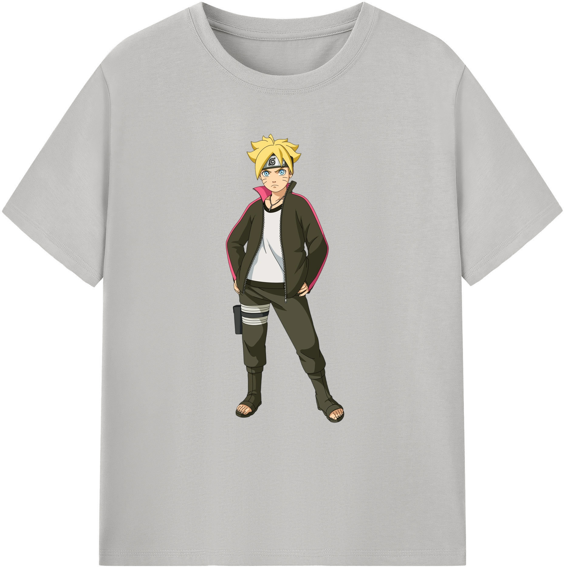 （画像用） NARUTO -ナルト- うずまき ボルト Uzumaki Boruto 綿100％ メンズ半袖Tシャツ｜肌触りやわらか＆通気性