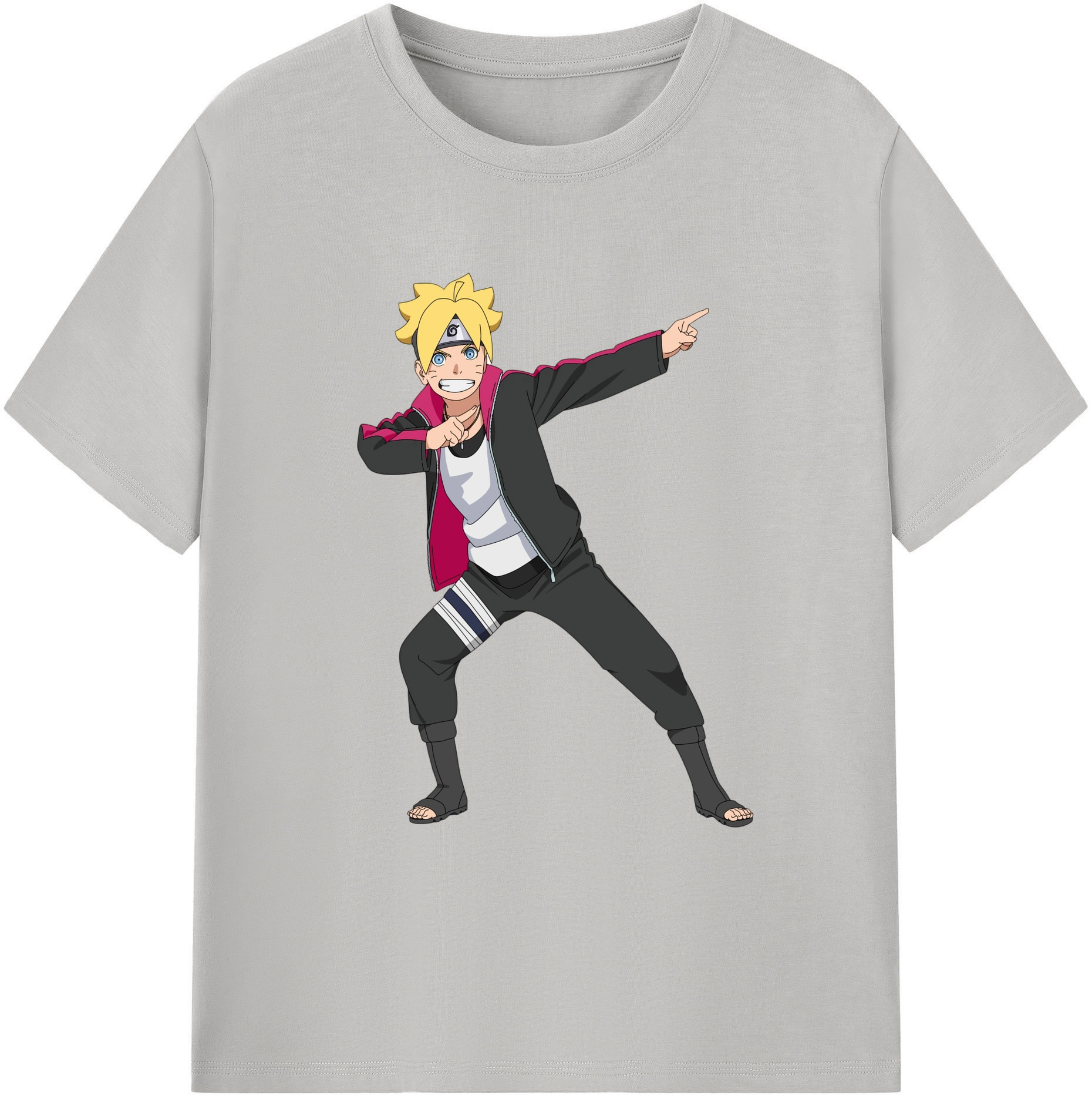 （画像用） NARUTO -ナルト- うずまき ボルト Uzumaki Boruto 綿100％ メンズ半袖Tシャツ｜肌触りやわらか＆通気性