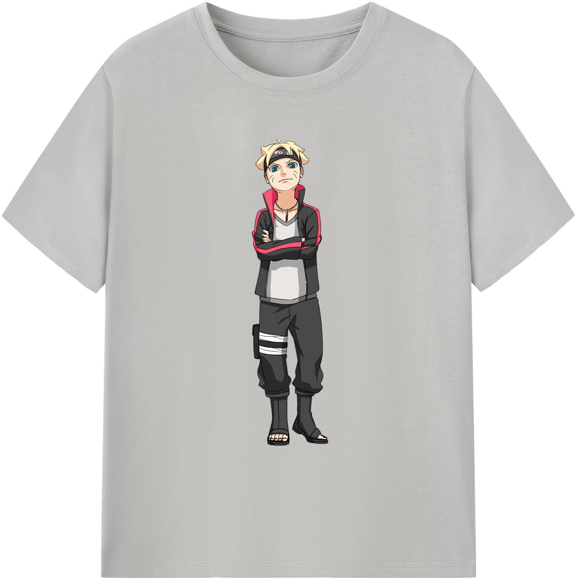 （画像用） NARUTO -ナルト- うずまき ボルト Uzumaki Boruto 綿100％ メンズ半袖Tシャツ｜肌触りやわらか＆通気性