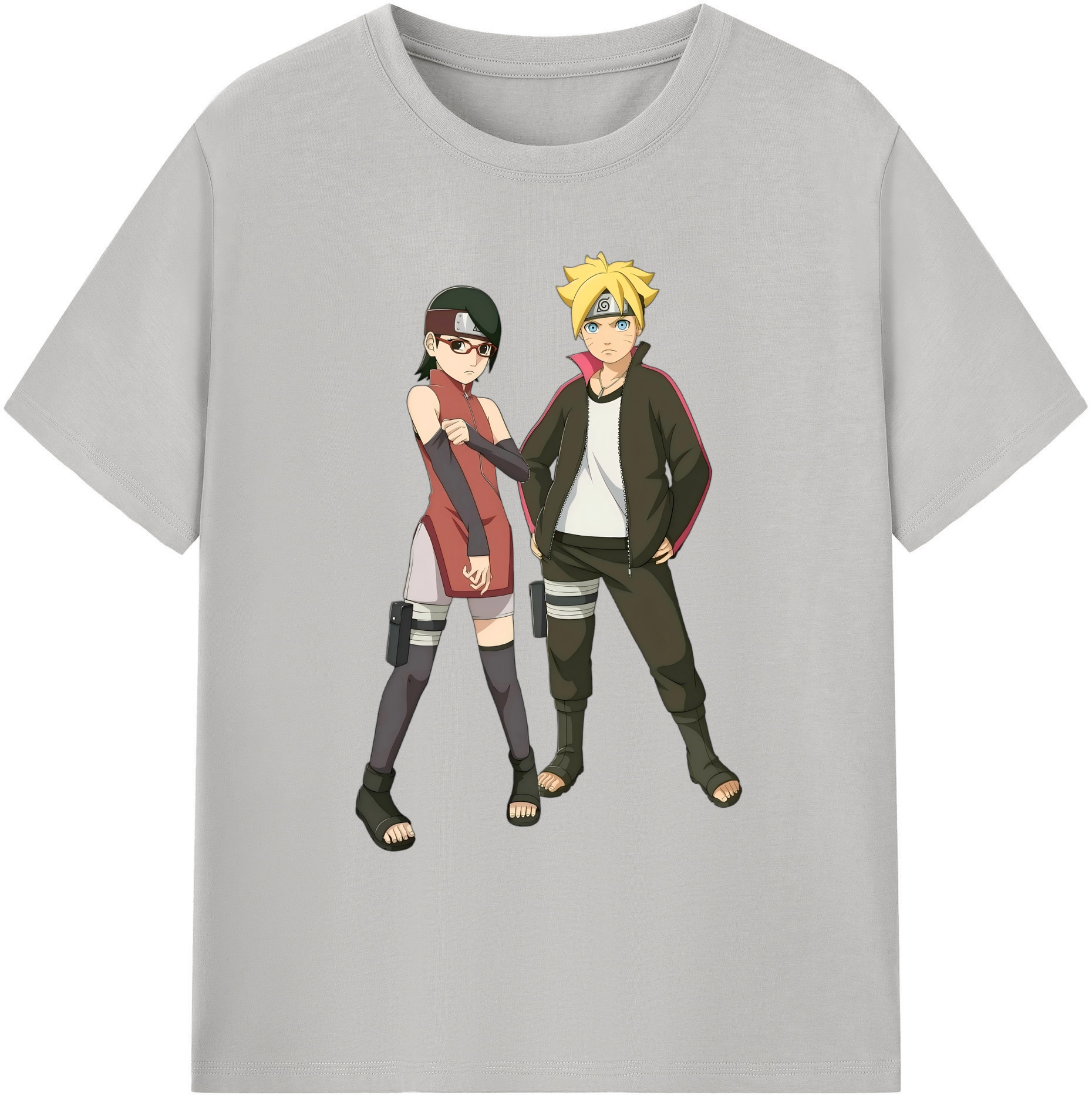 （画像用） NARUTO -ナルト- うずまき ボルト Uzumaki Boruto 綿100％ メンズ半袖Tシャツ｜肌触りやわらか＆通気性
