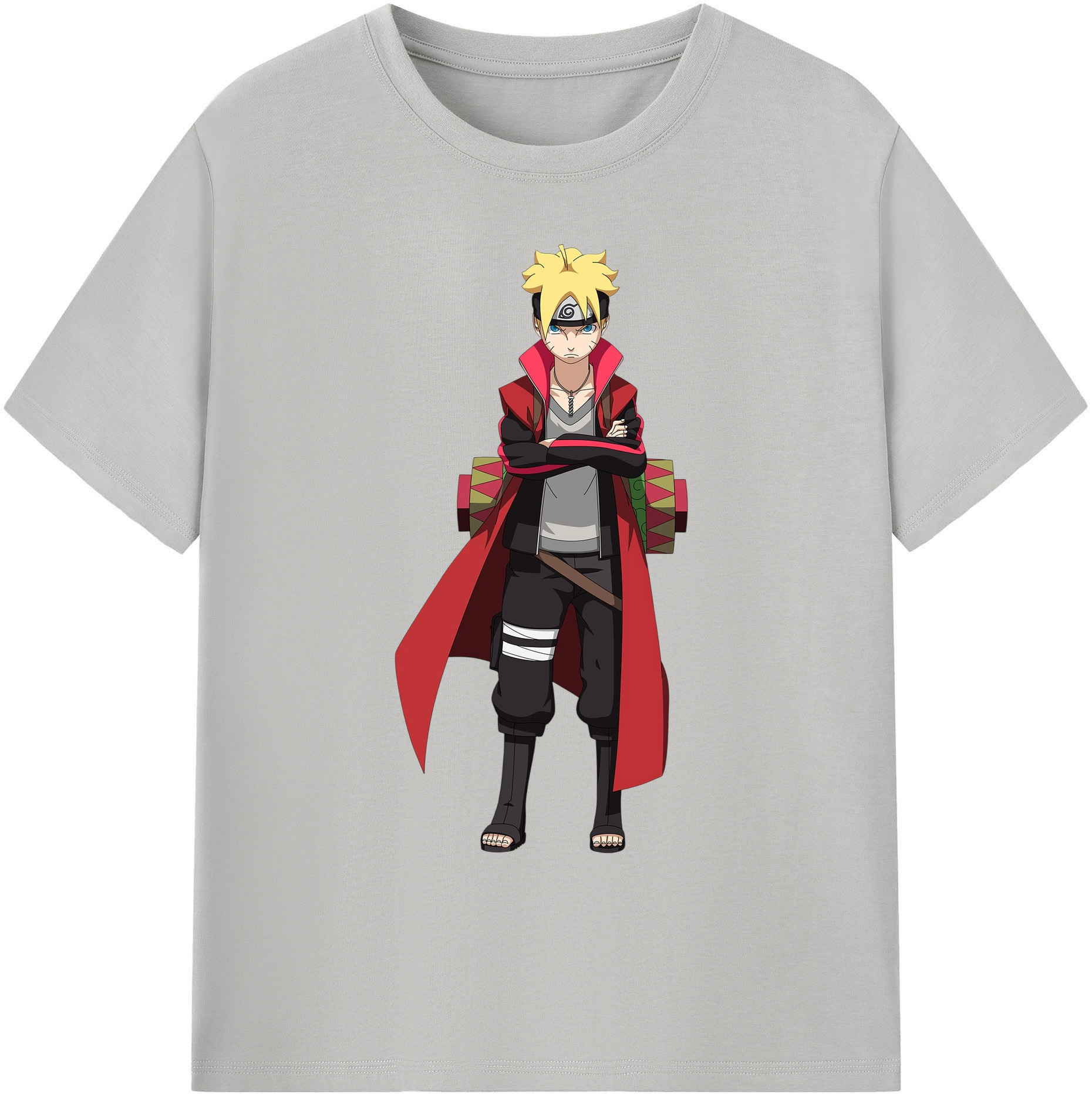 （画像用） NARUTO -ナルト- うずまき ボルト Uzumaki Boruto 綿100％ メンズ半袖Tシャツ｜肌触りやわらか＆通気性