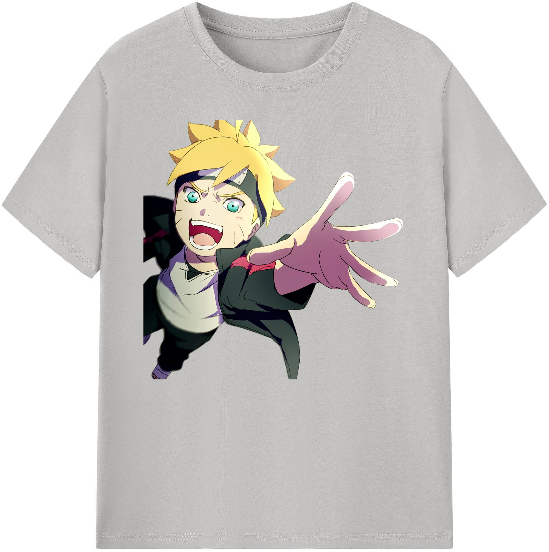 （画像用） NARUTO -ナルト- うずまき ボルト Uzumaki Boruto 綿100％ メンズ半袖Tシャツ｜肌触りやわらか＆通気性