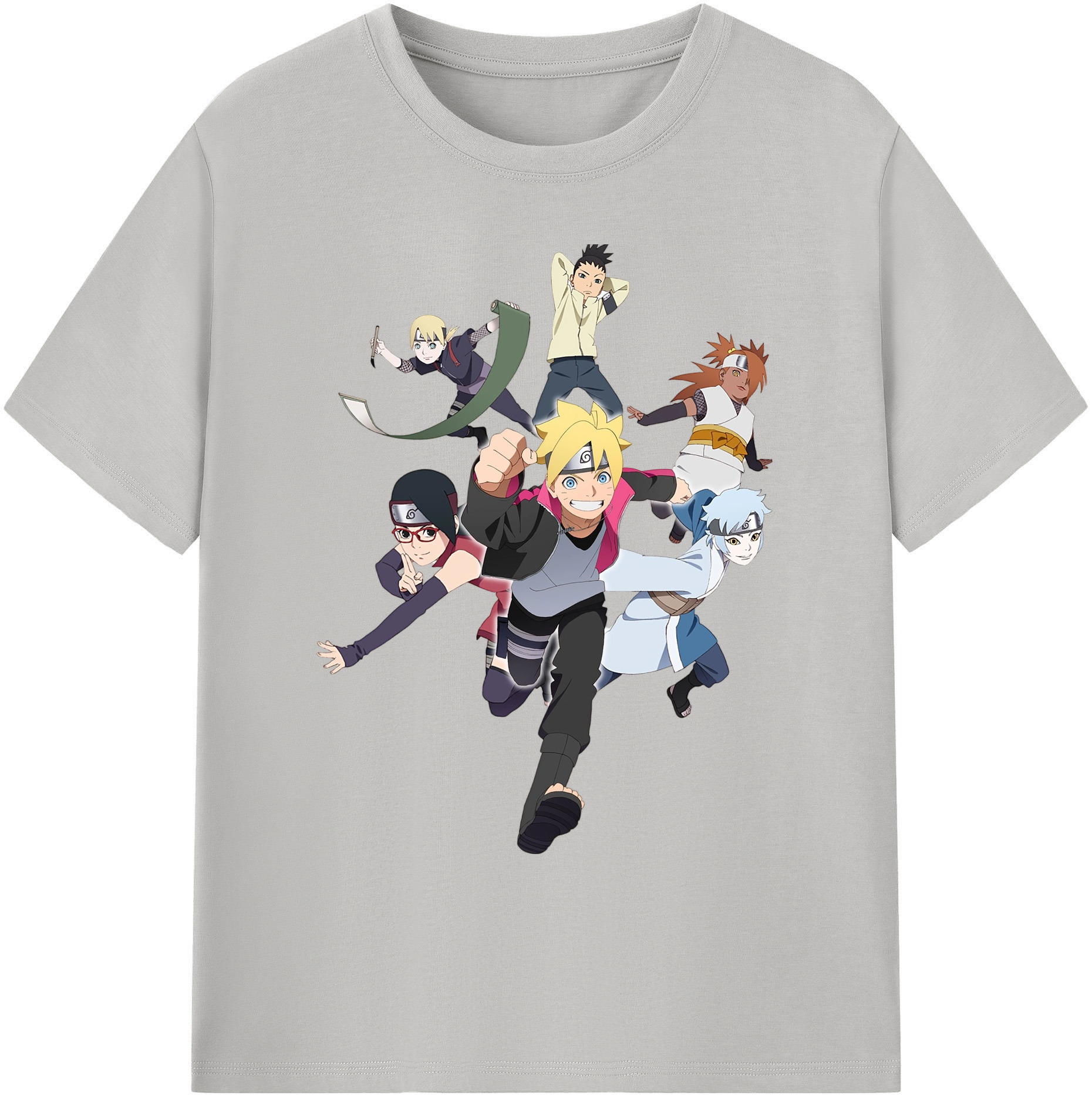 （画像用） NARUTO -ナルト- うずまき ボルト Uzumaki Boruto 綿100％ メンズ半袖Tシャツ｜肌触りやわらか＆通気性