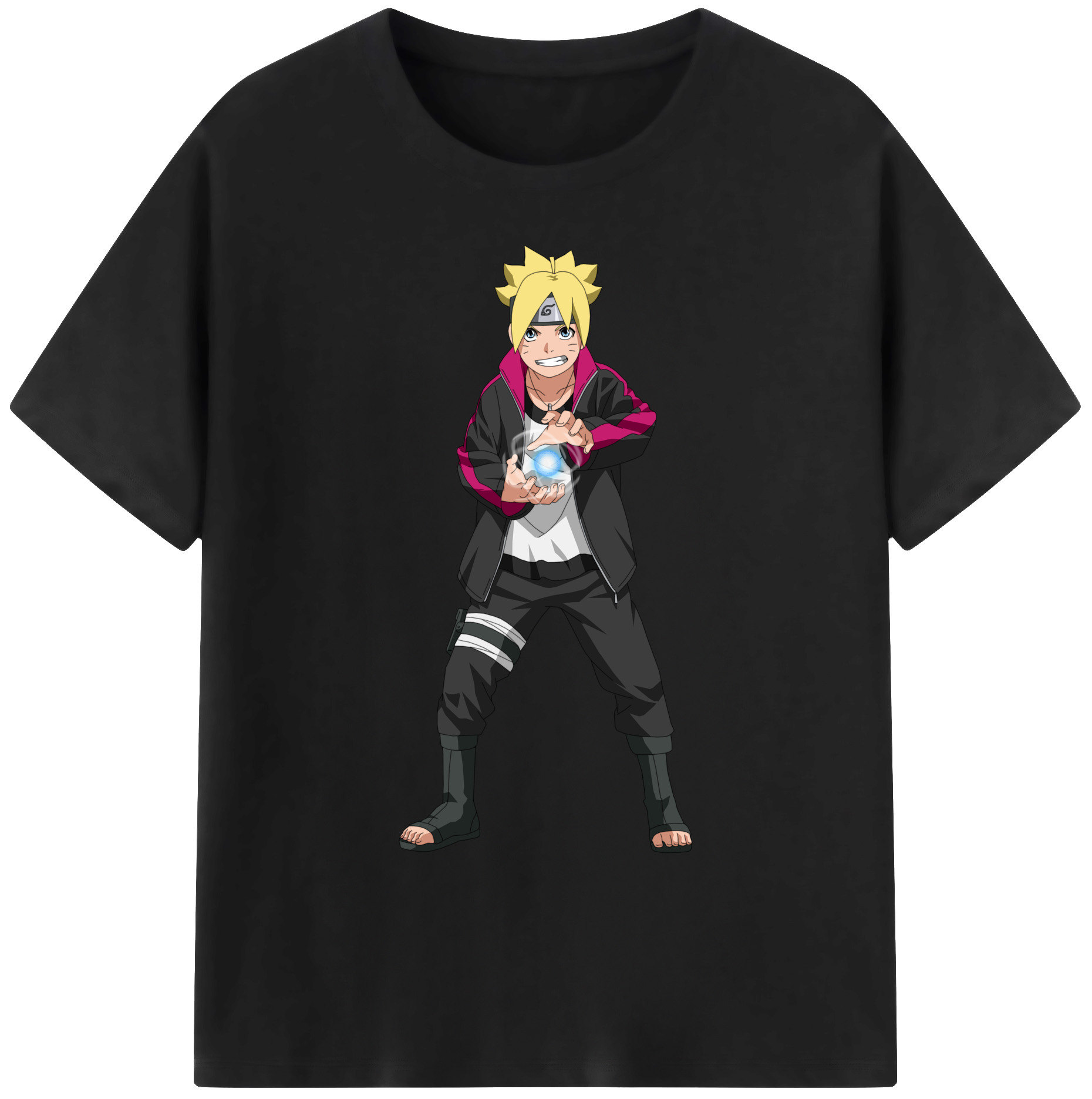 （画像用） NARUTO -ナルト- うずまき ボルト Uzumaki Boruto 綿100％ メンズ半袖Tシャツ｜肌触りやわらか＆通気性