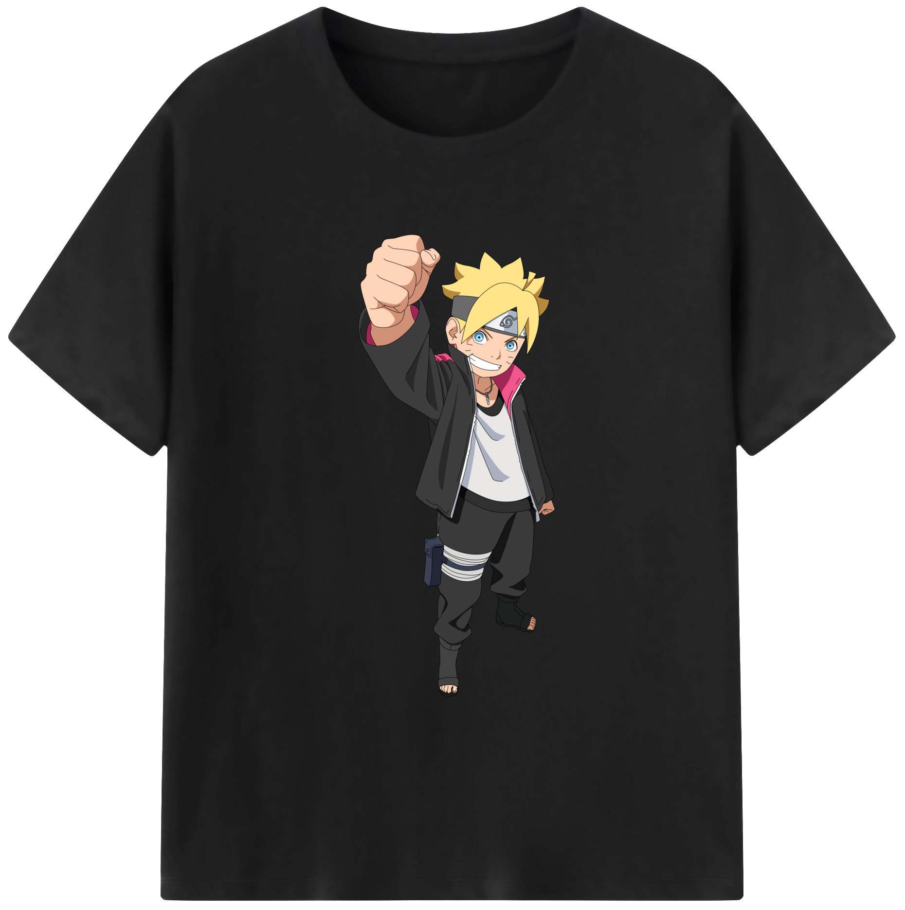 （画像用） NARUTO -ナルト- うずまき ボルト Uzumaki Boruto 綿100％ メンズ半袖Tシャツ｜肌触りやわらか＆通気性