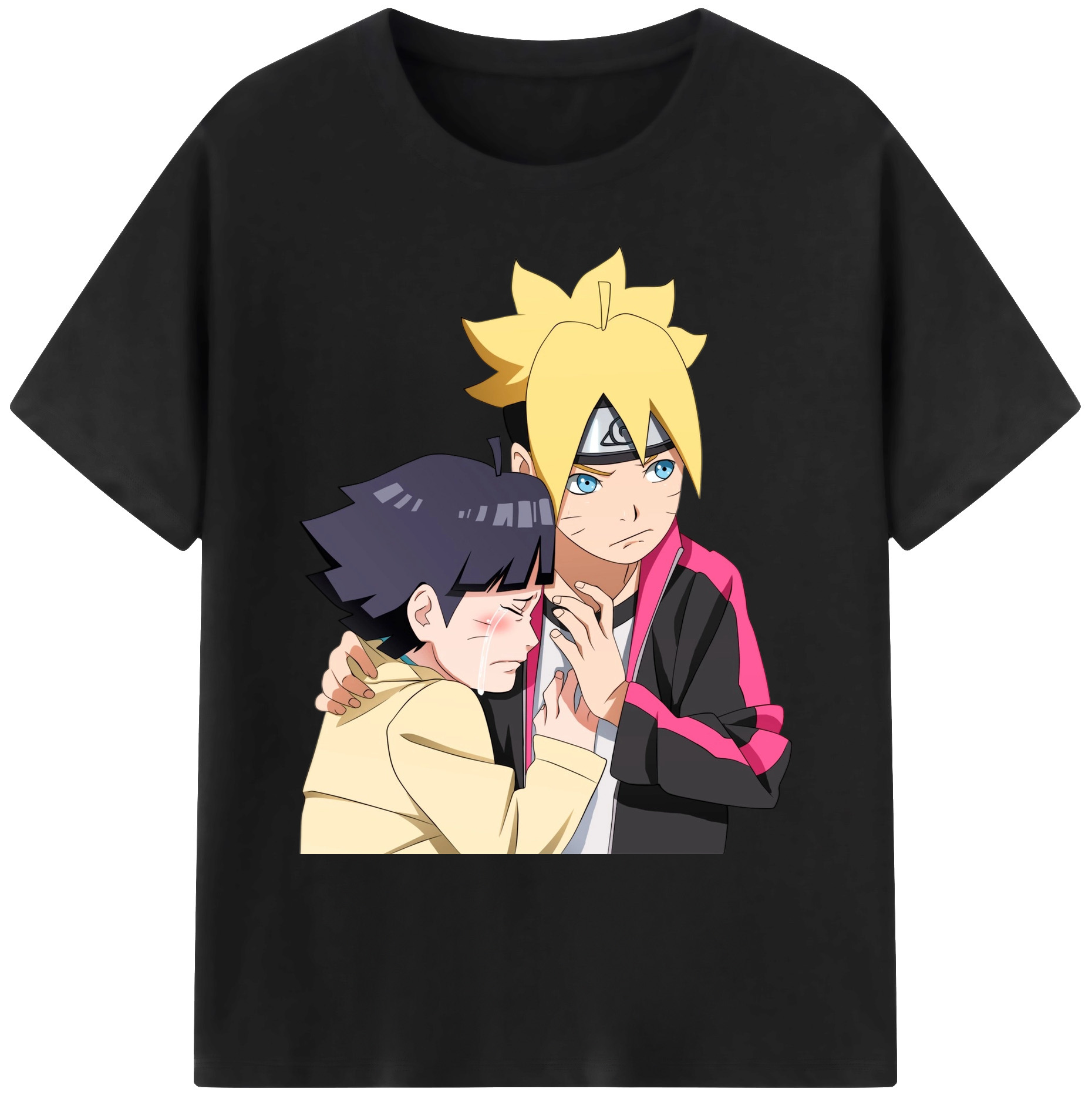 （画像用） NARUTO -ナルト- うずまき ボルト Uzumaki Boruto 綿100％ メンズ半袖Tシャツ｜肌触りやわらか＆通気性