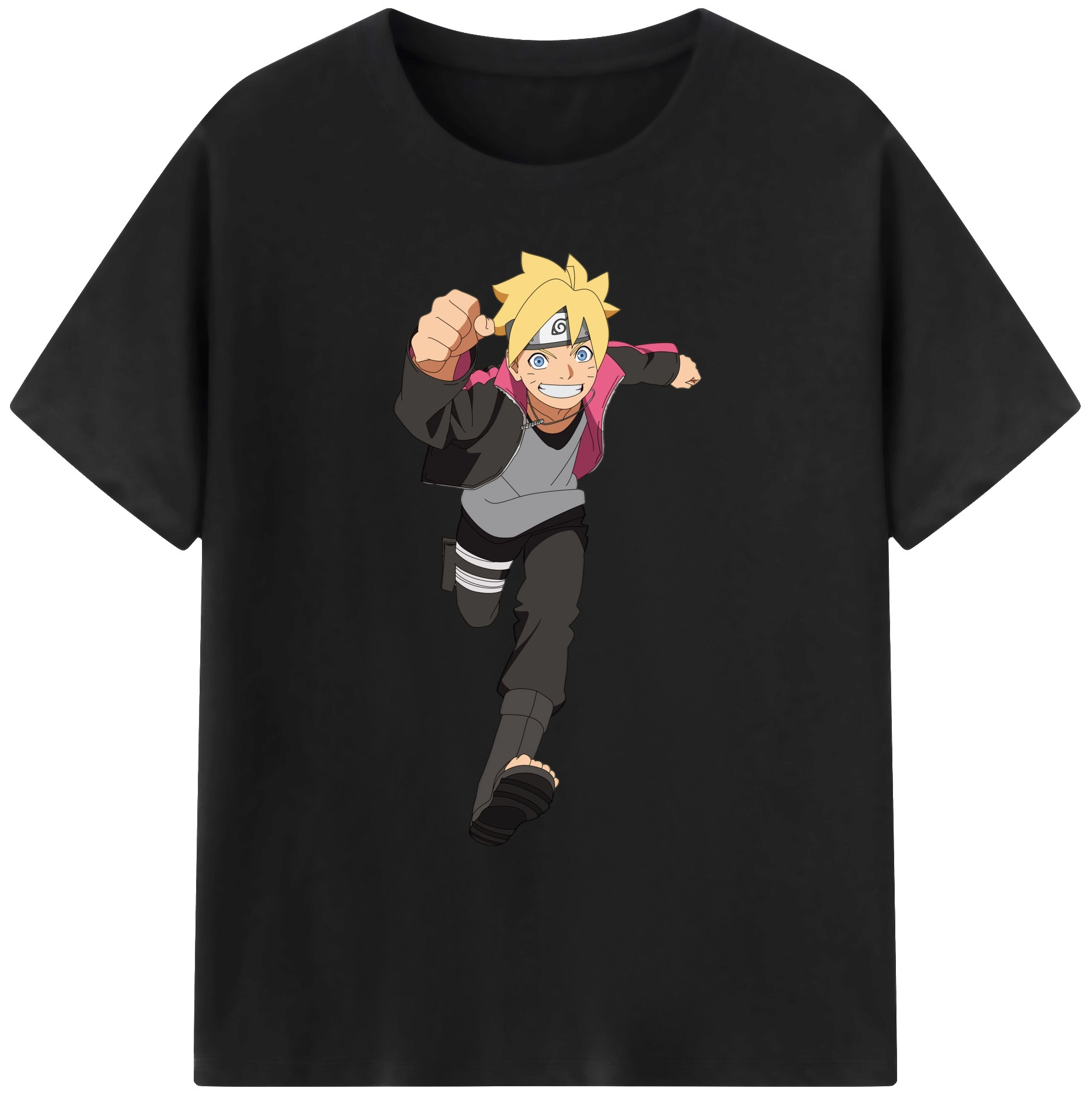 （画像用） NARUTO -ナルト- うずまき ボルト Uzumaki Boruto 綿100％ メンズ半袖Tシャツ｜肌触りやわらか＆通気性