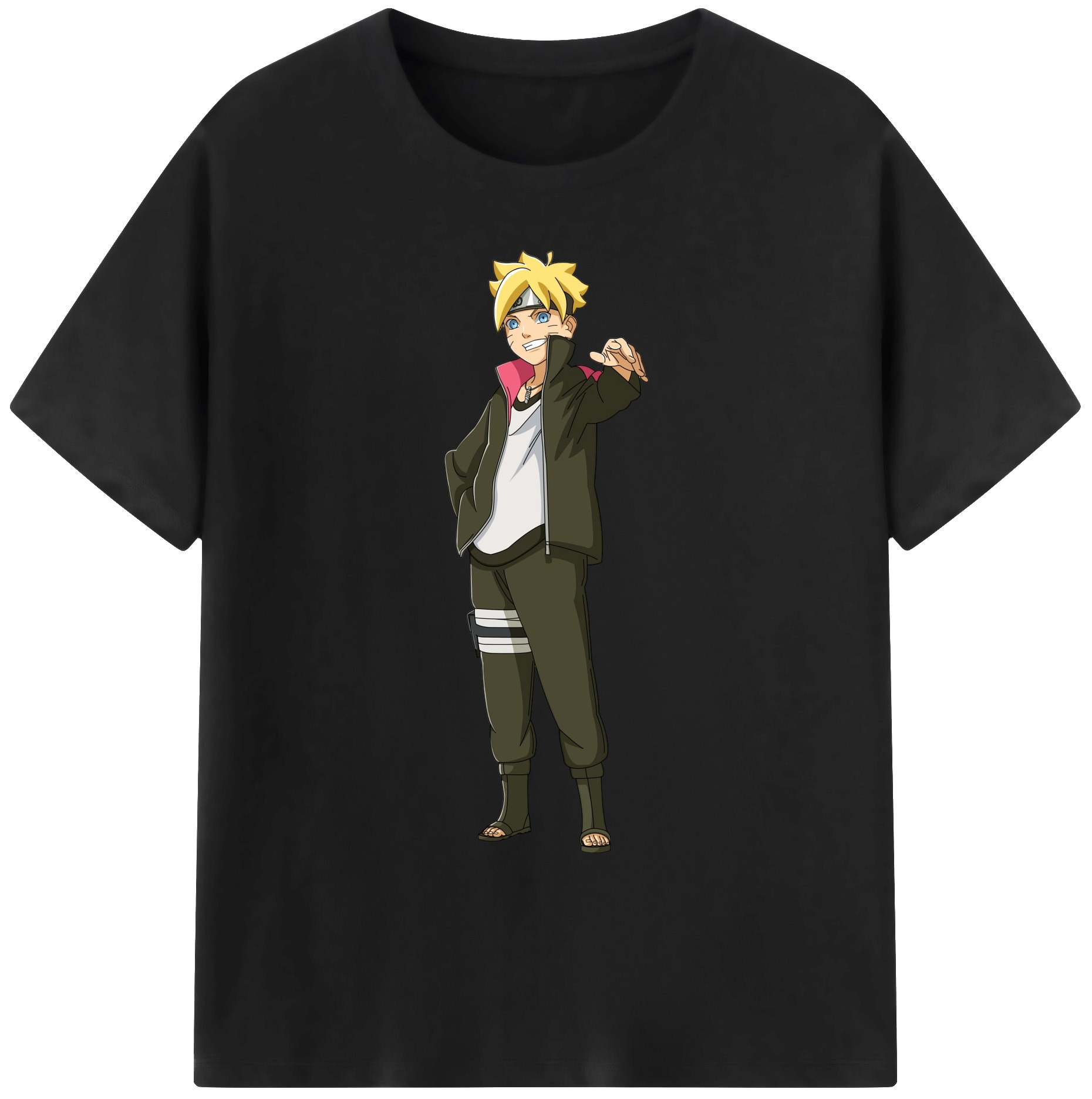 （画像用） NARUTO -ナルト- うずまき ボルト Uzumaki Boruto 綿100％ メンズ半袖Tシャツ｜肌触りやわらか＆通気性
