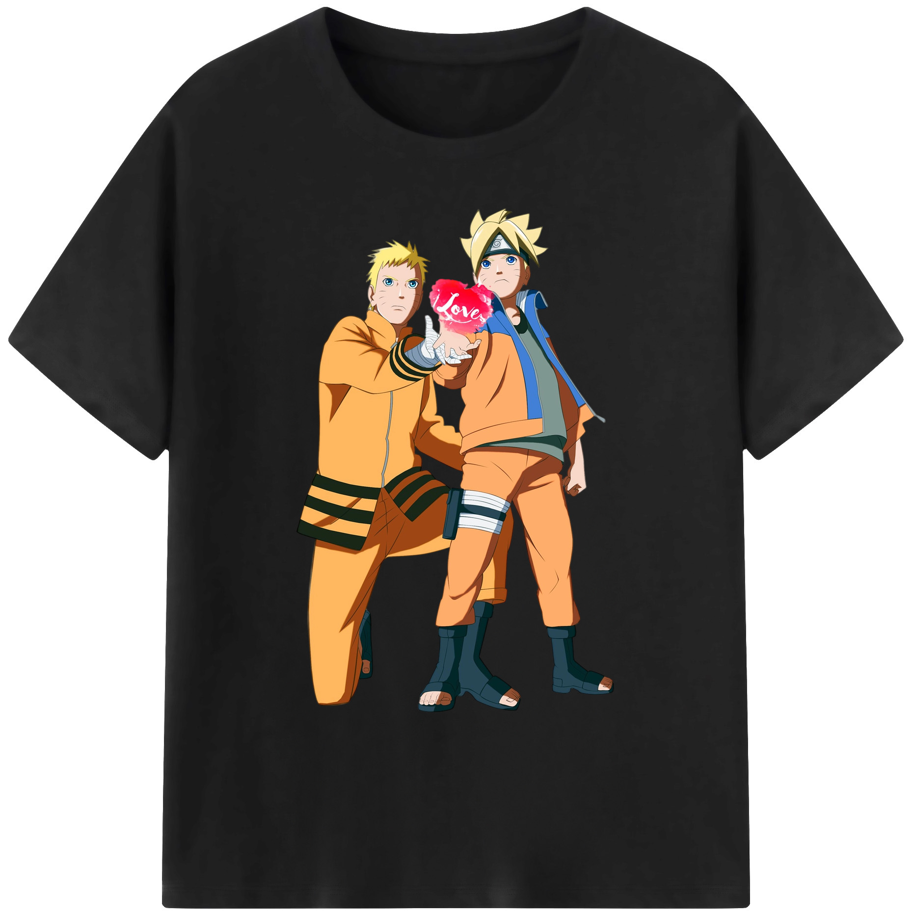 （画像用） NARUTO -ナルト- うずまき ボルト Uzumaki Boruto 綿100％ メンズ半袖Tシャツ｜肌触りやわらか＆通気性