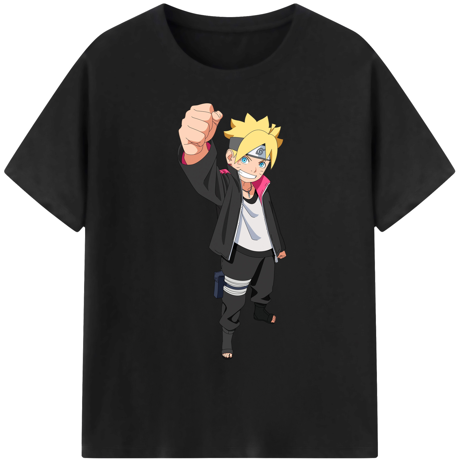 （画像用） NARUTO -ナルト- うずまき ボルト Uzumaki Boruto 綿100％ メンズ半袖Tシャツ｜肌触りやわらか＆通気性