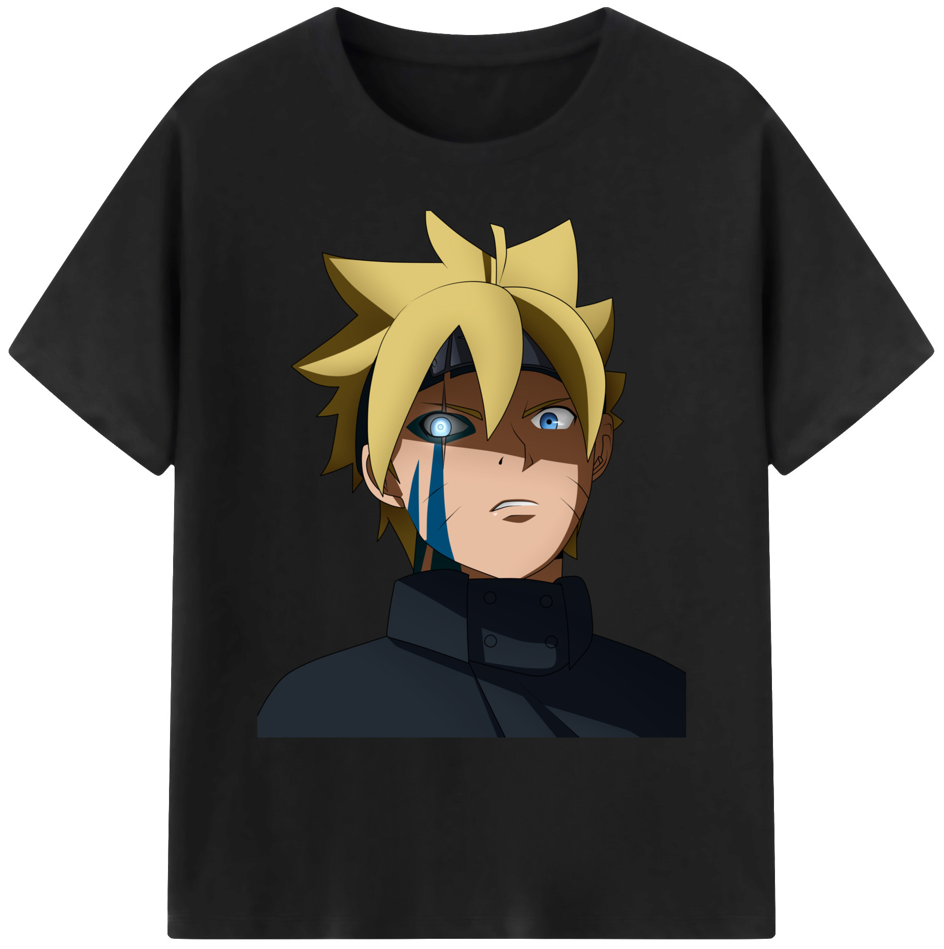 （画像用） NARUTO -ナルト- うずまき ボルト Uzumaki Boruto 綿100％ メンズ半袖Tシャツ｜肌触りやわらか＆通気性