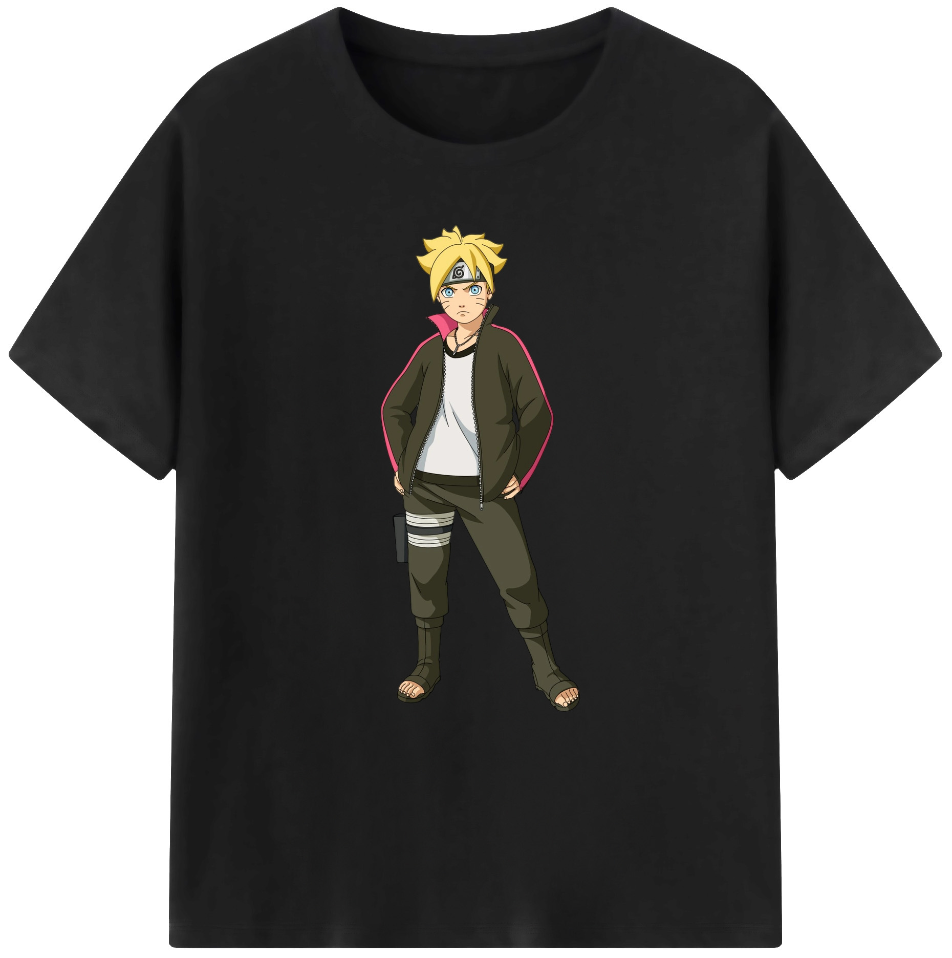 （画像用） NARUTO -ナルト- うずまき ボルト Uzumaki Boruto 綿100％ メンズ半袖Tシャツ｜肌触りやわらか＆通気性