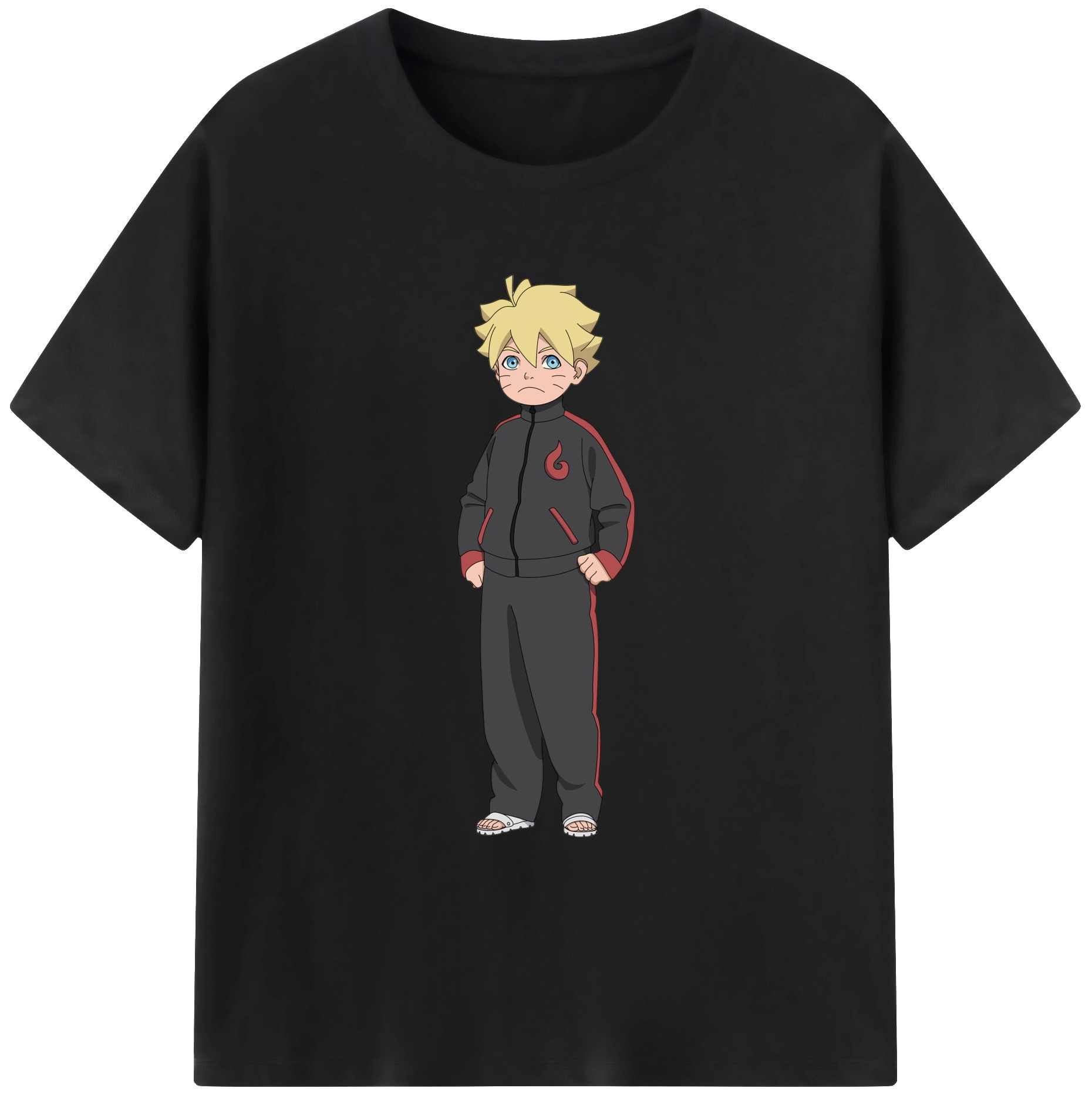 （画像用） NARUTO -ナルト- うずまき ボルト Uzumaki Boruto 綿100％ メンズ半袖Tシャツ｜肌触りやわらか＆通気性