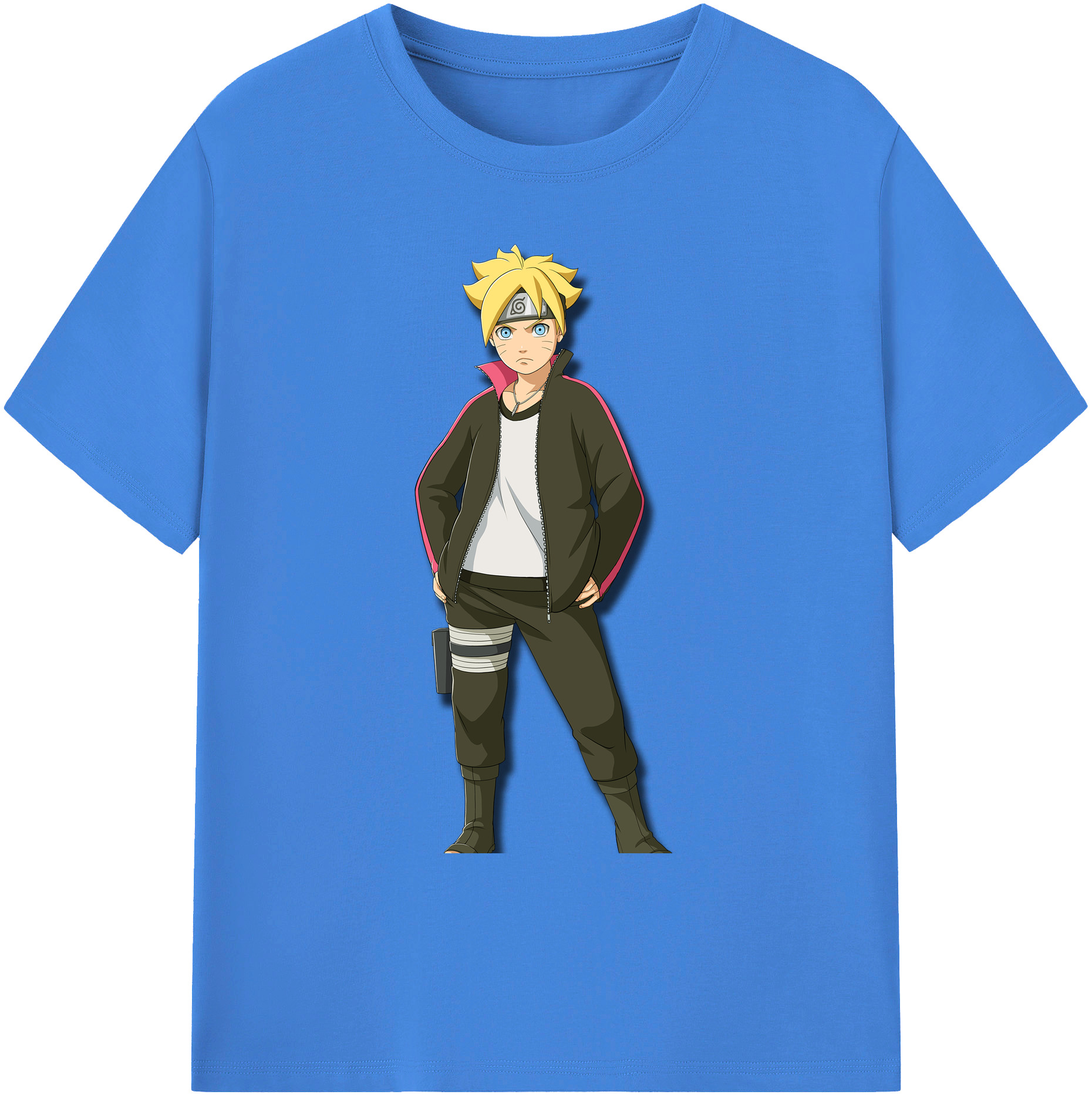 （画像用） NARUTO -ナルト- うずまき ボルト Uzumaki Boruto 綿100％ メンズ半袖Tシャツ｜肌触りやわらか＆通気性