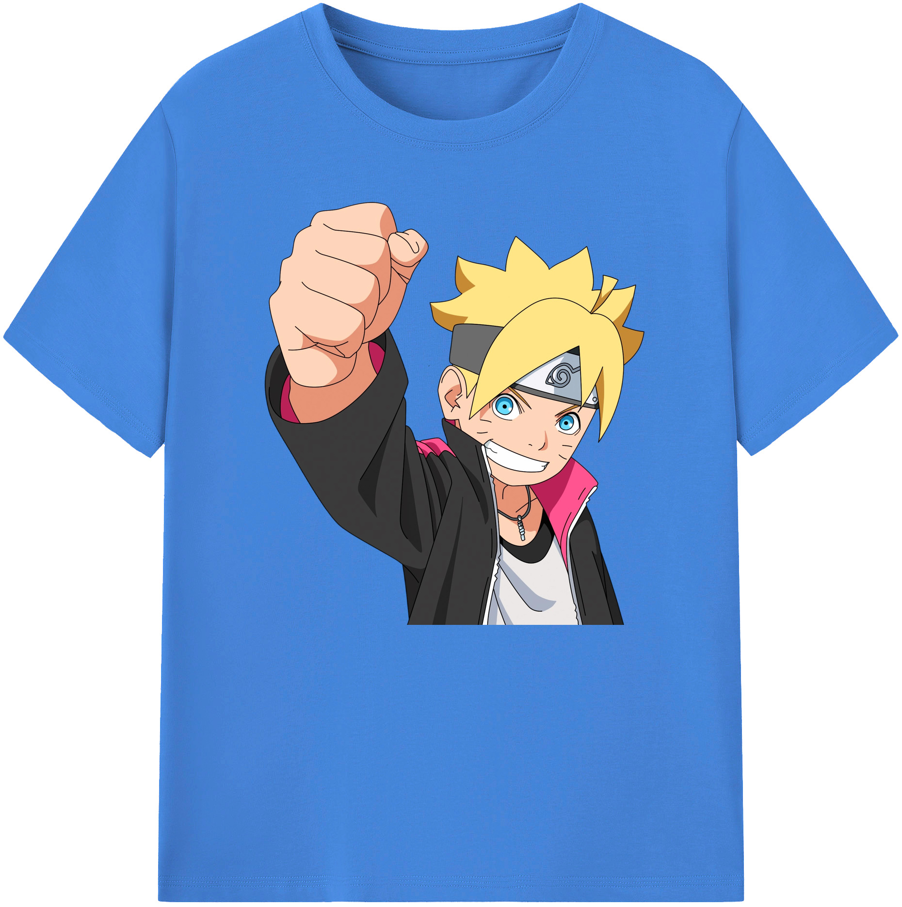 （画像用） NARUTO -ナルト- うずまき ボルト Uzumaki Boruto 綿100％ メンズ半袖Tシャツ｜肌触りやわらか＆通気性