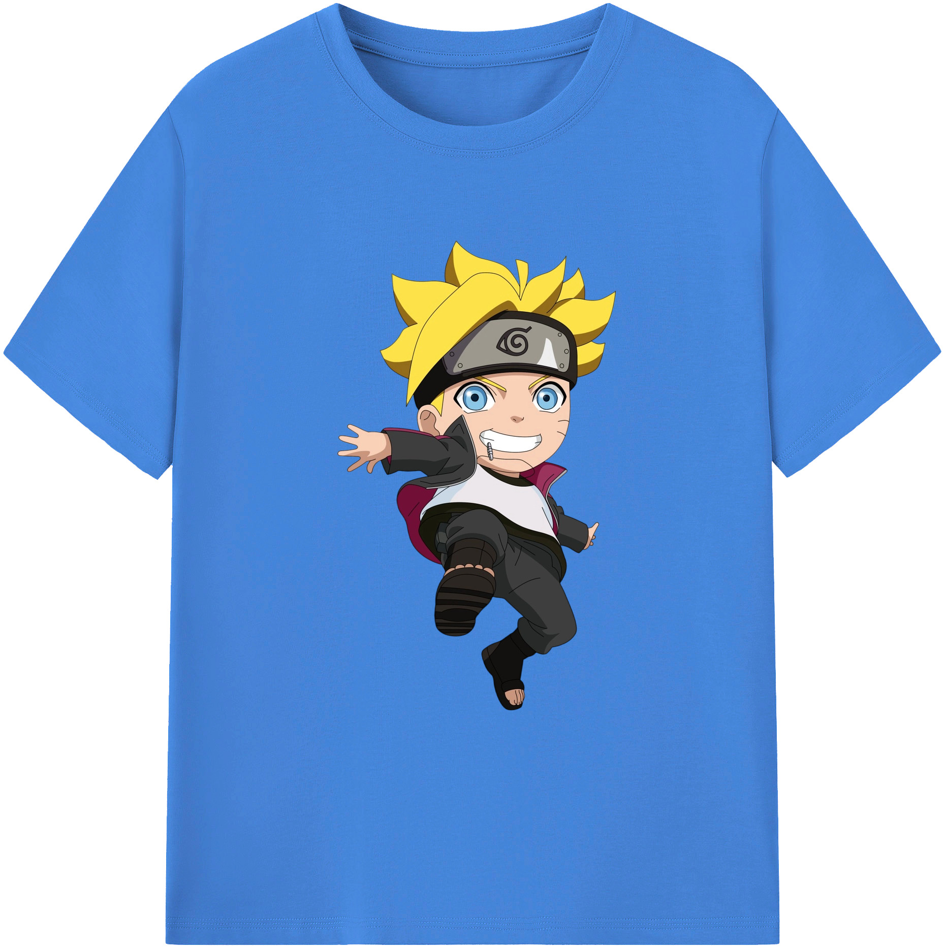 （画像用） NARUTO -ナルト- うずまき ボルト Uzumaki Boruto 綿100％ メンズ半袖Tシャツ｜肌触りやわらか＆通気性