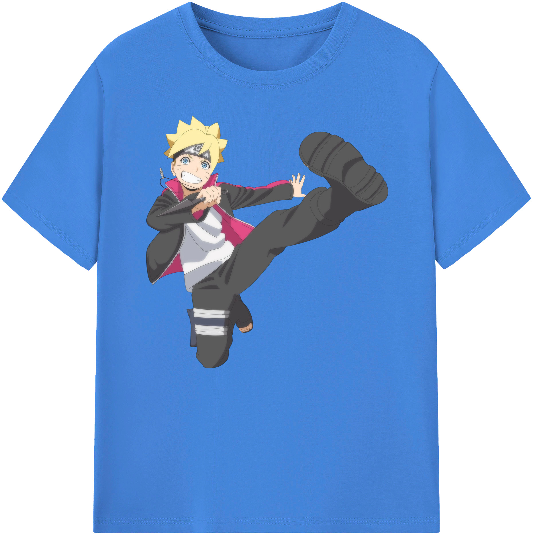 （画像用） NARUTO -ナルト- うずまき ボルト Uzumaki Boruto 綿100％ メンズ半袖Tシャツ｜肌触りやわらか＆通気性
